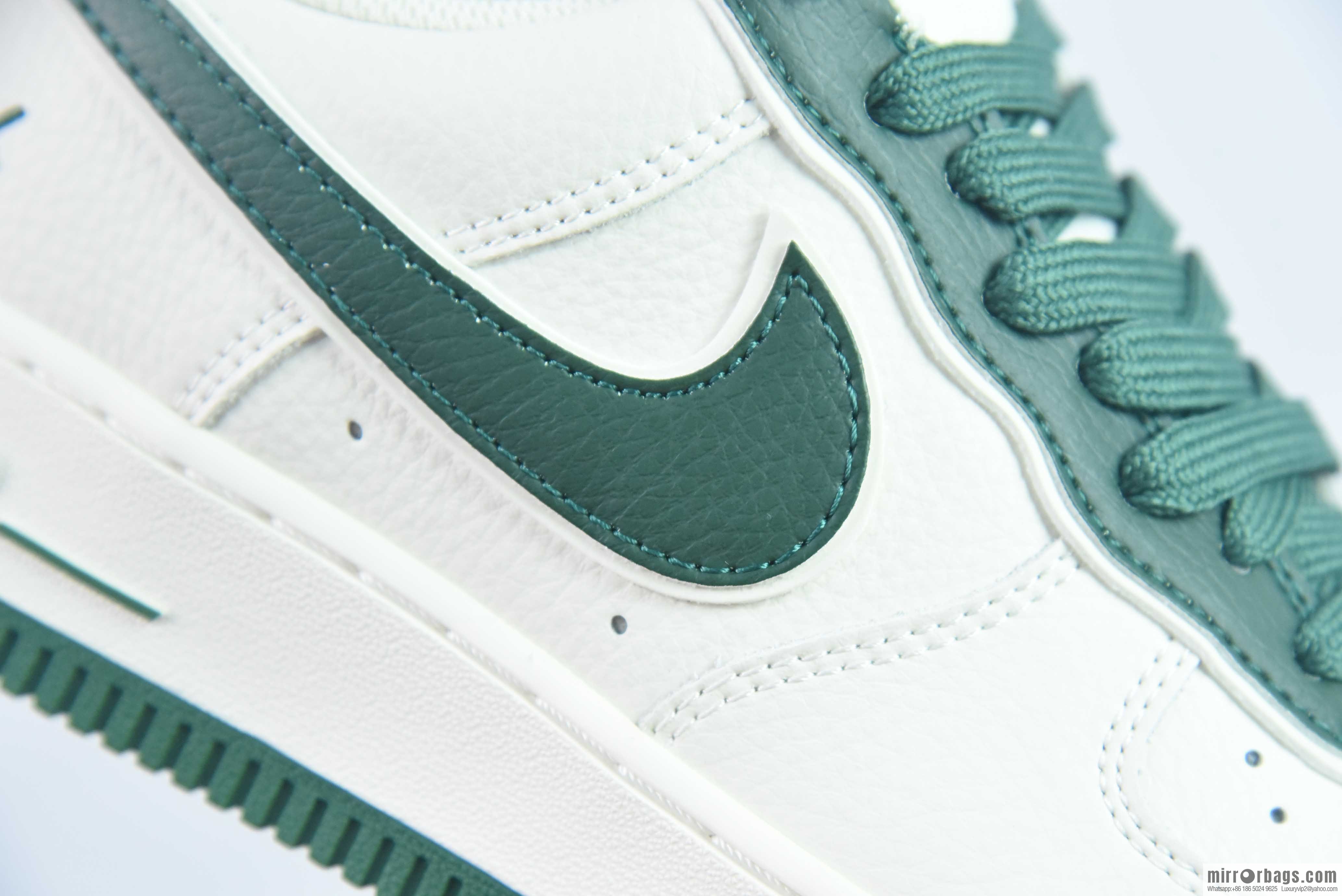 Nike Air Force 1 AF1 Air Force One/Low Top, White and Green 40th Anniversary Edition, Item Number: JF1983-558
