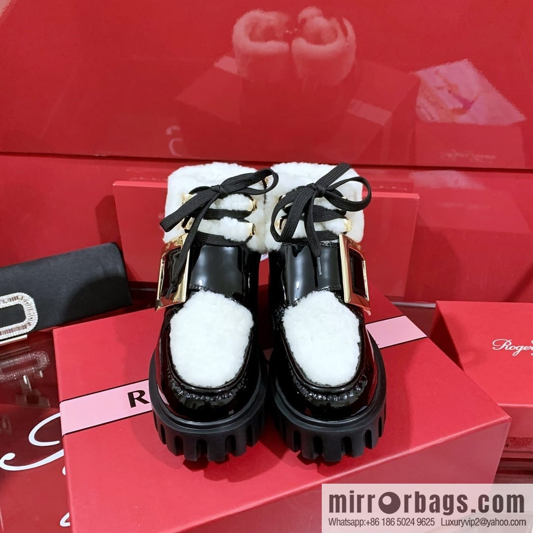 Roger Vivier official website 2022 winter launched RV wool snow boots