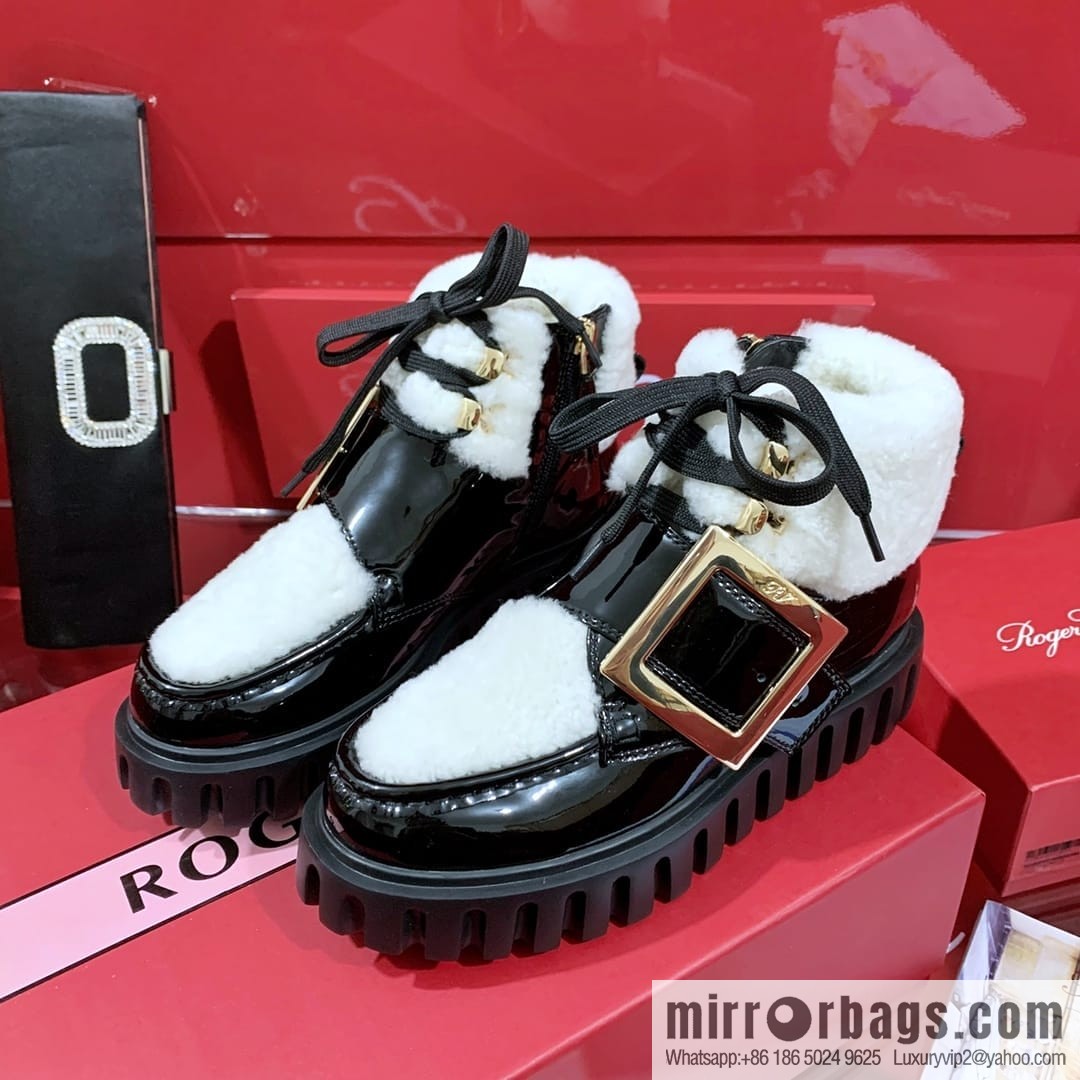 Roger Vivier official website 2022 winter launched RV wool snow boots