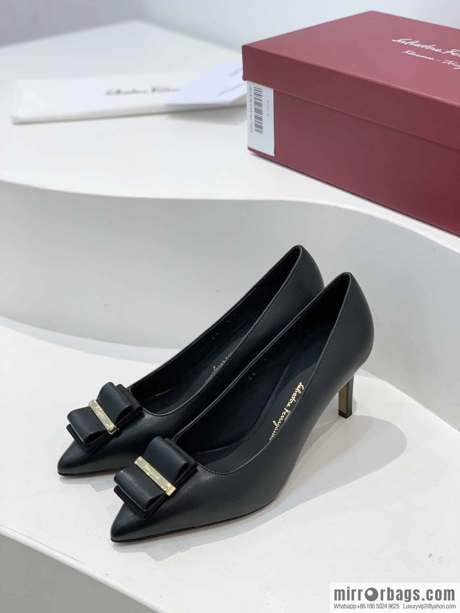 Salvatore Ferragamo ✔️ New! Ferragamo Double Bow Point High Heels Shoes