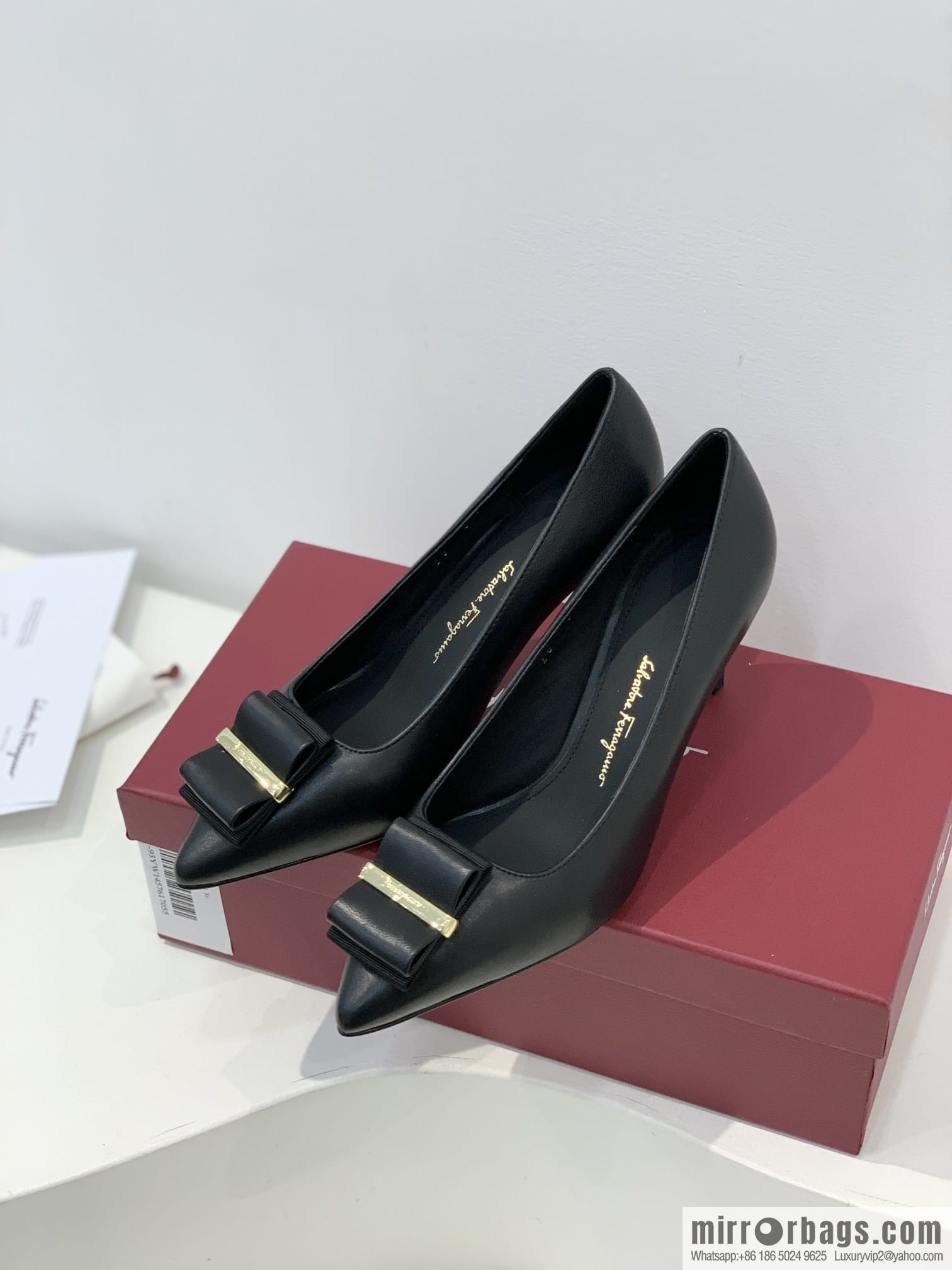 Salvatore Ferragamo ✔️ New! Ferragamo Double Bow Point High Heels Shoes