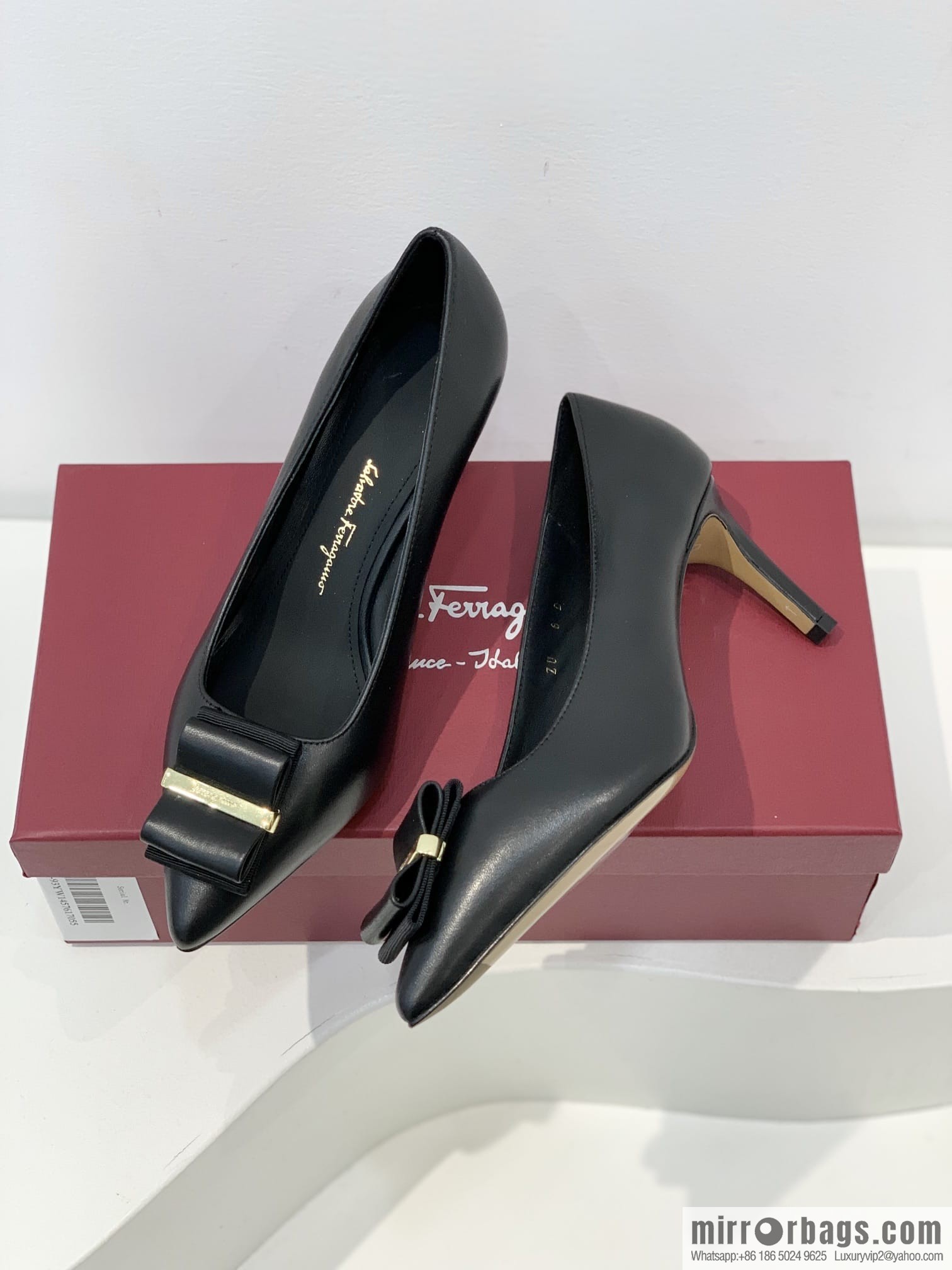 Salvatore Ferragamo ✔️ New! Ferragamo Double Bow Point High Heels Shoes