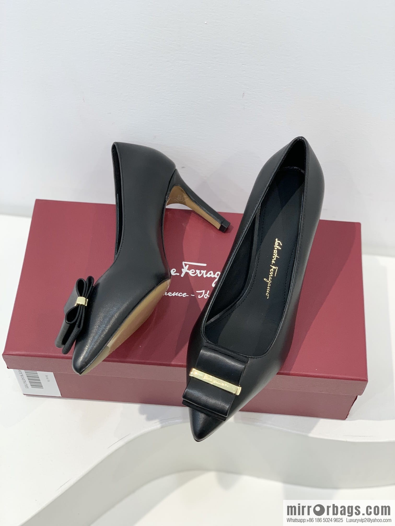 Salvatore Ferragamo ✔️ New! Ferragamo Double Bow Point High Heels Shoes