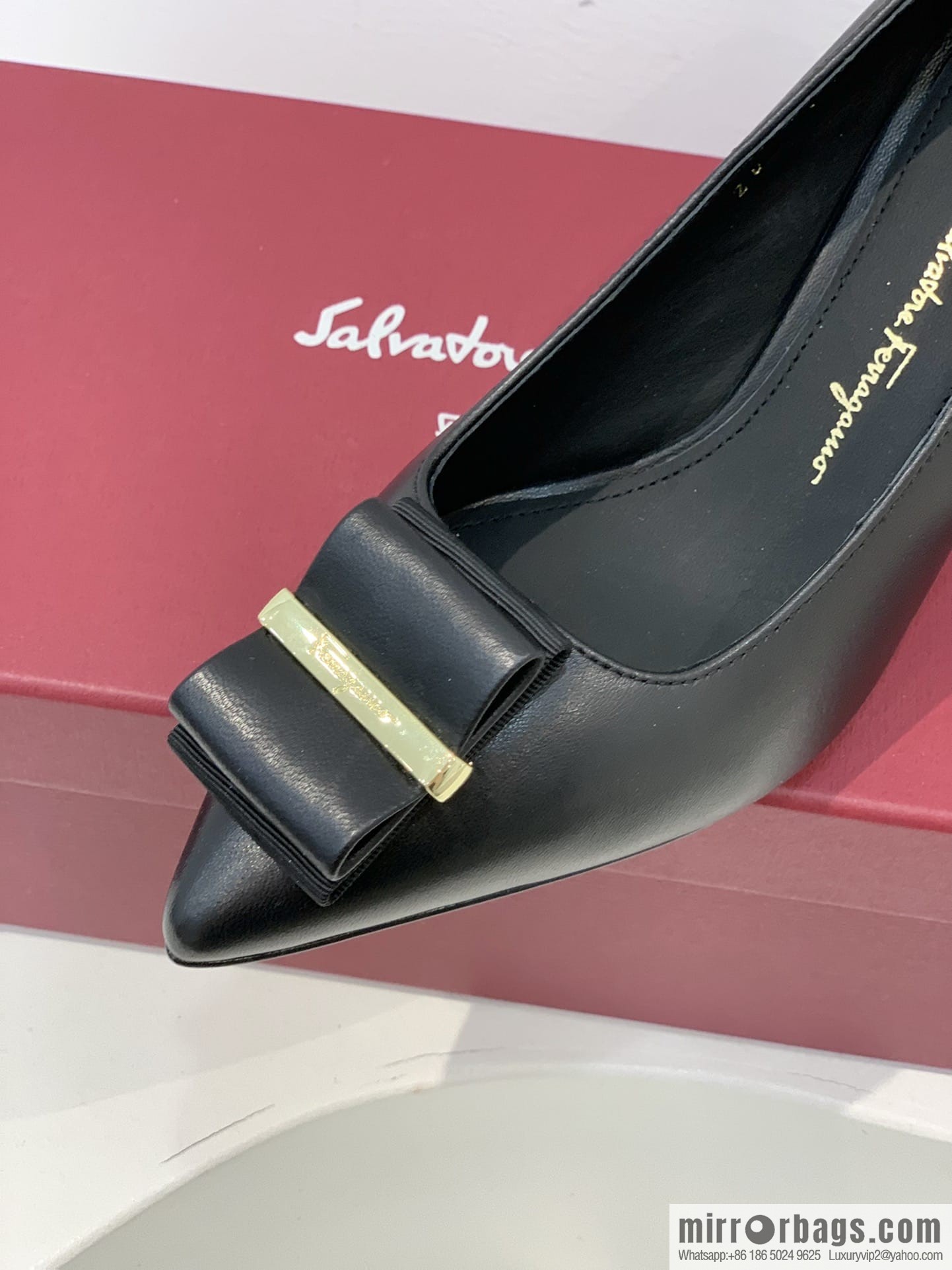 Salvatore Ferragamo ✔️ New! Ferragamo Double Bow Point High Heels Shoes