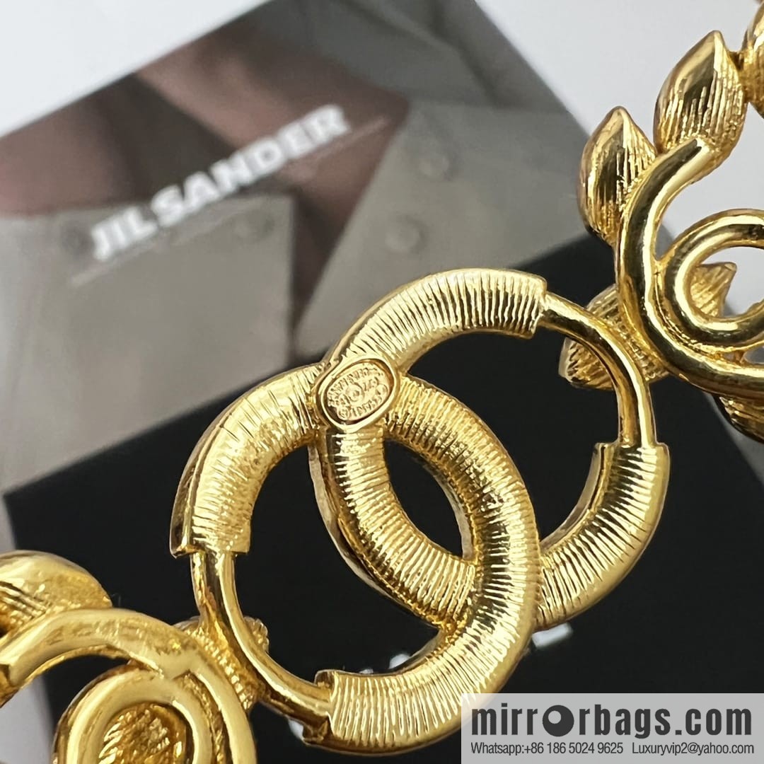 New ☑️ CHANEL Chanel gold double c wheat ear horse eye opening bracelet bracelet