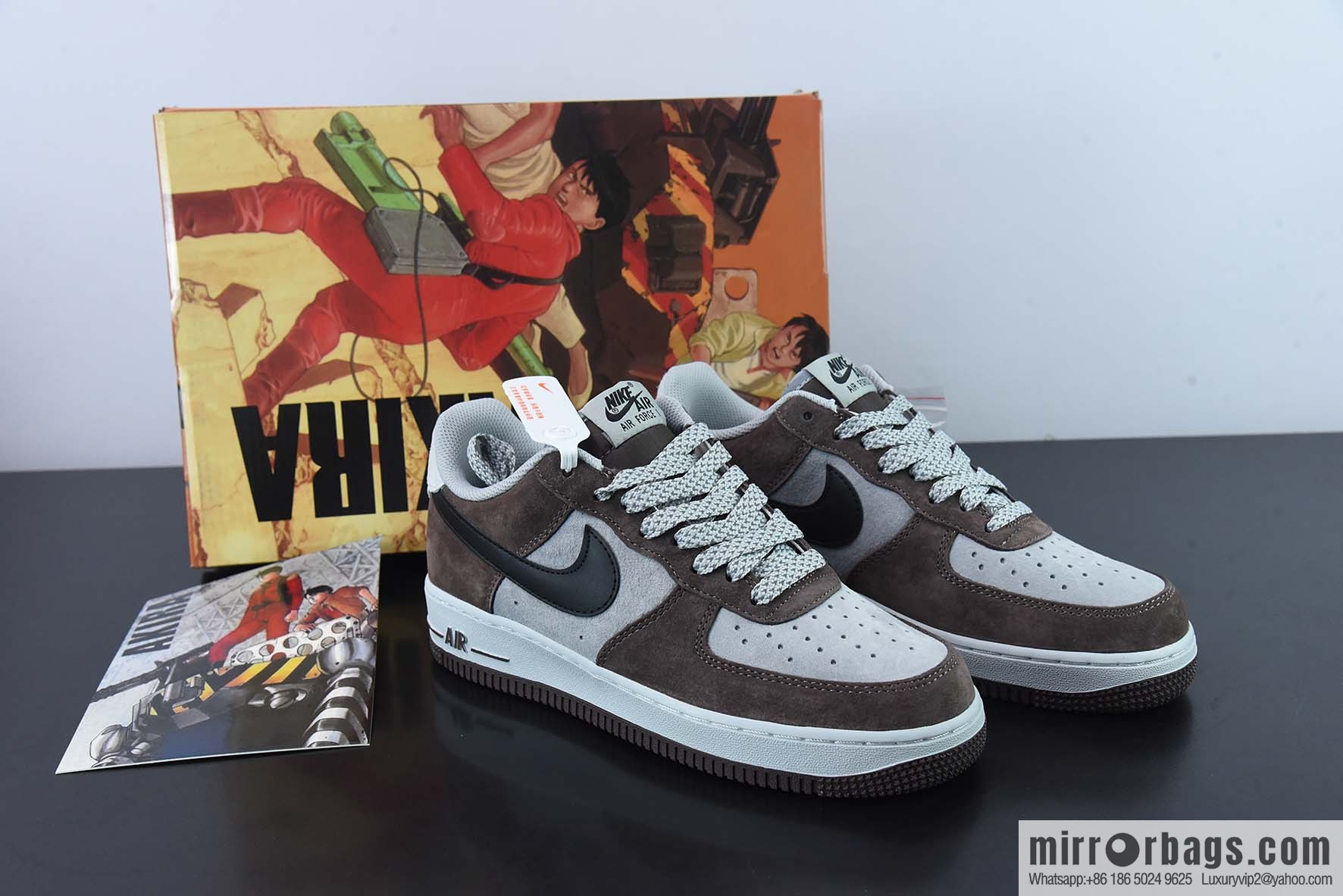 AKIRA × Nike Air Force 1 Low '07 Mocha Black, Gypsy color scheme Air Force No. 1 low-top casual board shoes, item number: DC3366-323