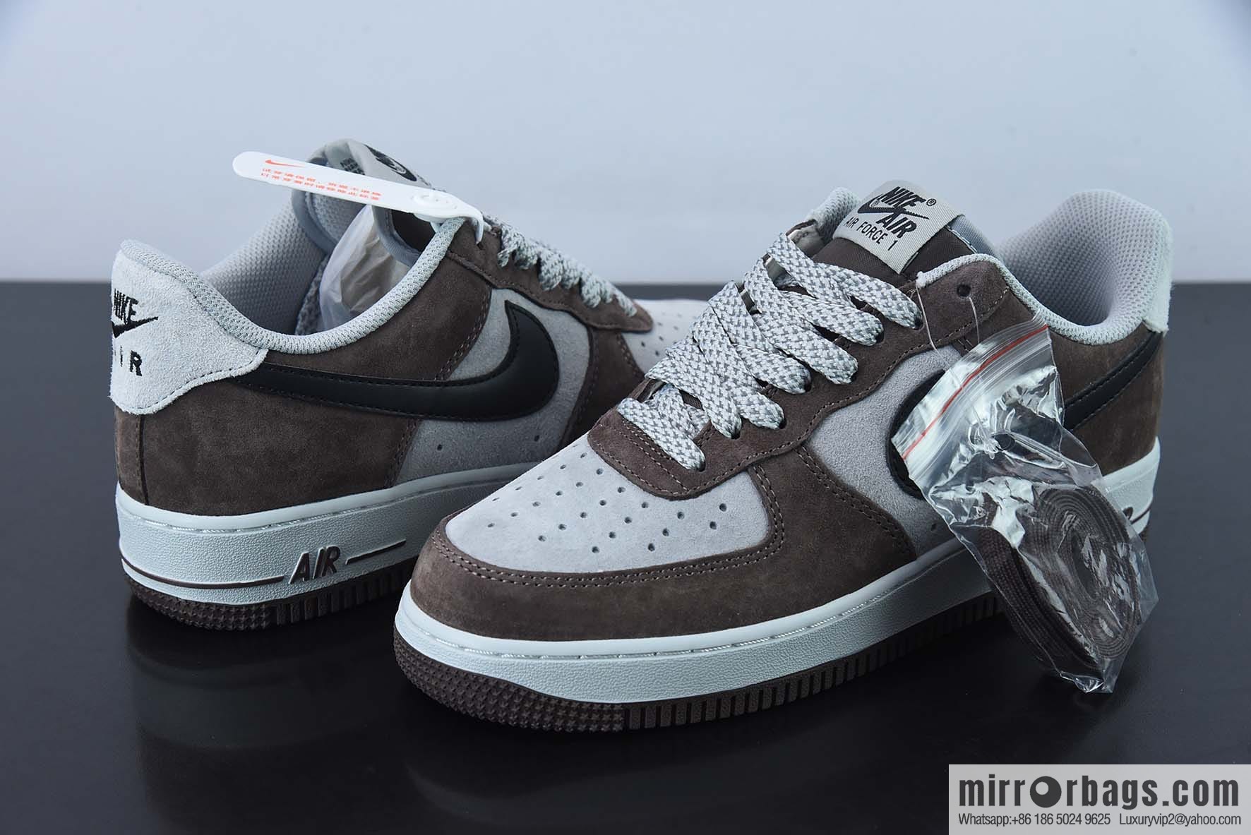 AKIRA × Nike Air Force 1 Low '07 Mocha Black, Gypsy color scheme Air Force No. 1 low-top casual board shoes, item number: DC3366-323