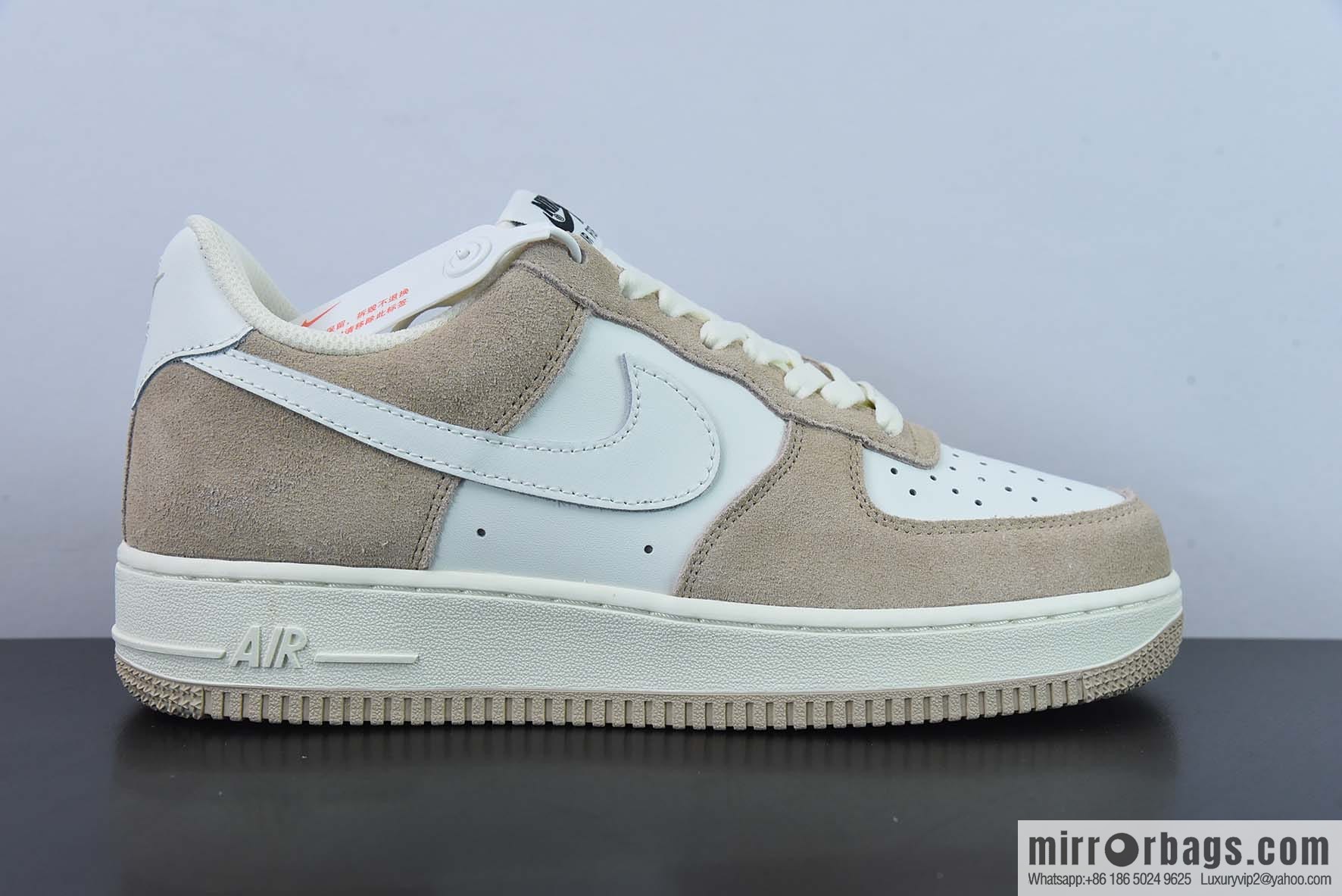 Nike Air Force 1 Low '07 Suede, White Brown, Wheat color scheme Air Force No. 1 Low Top Casual Board Shoes Item Number: LZ6699-522