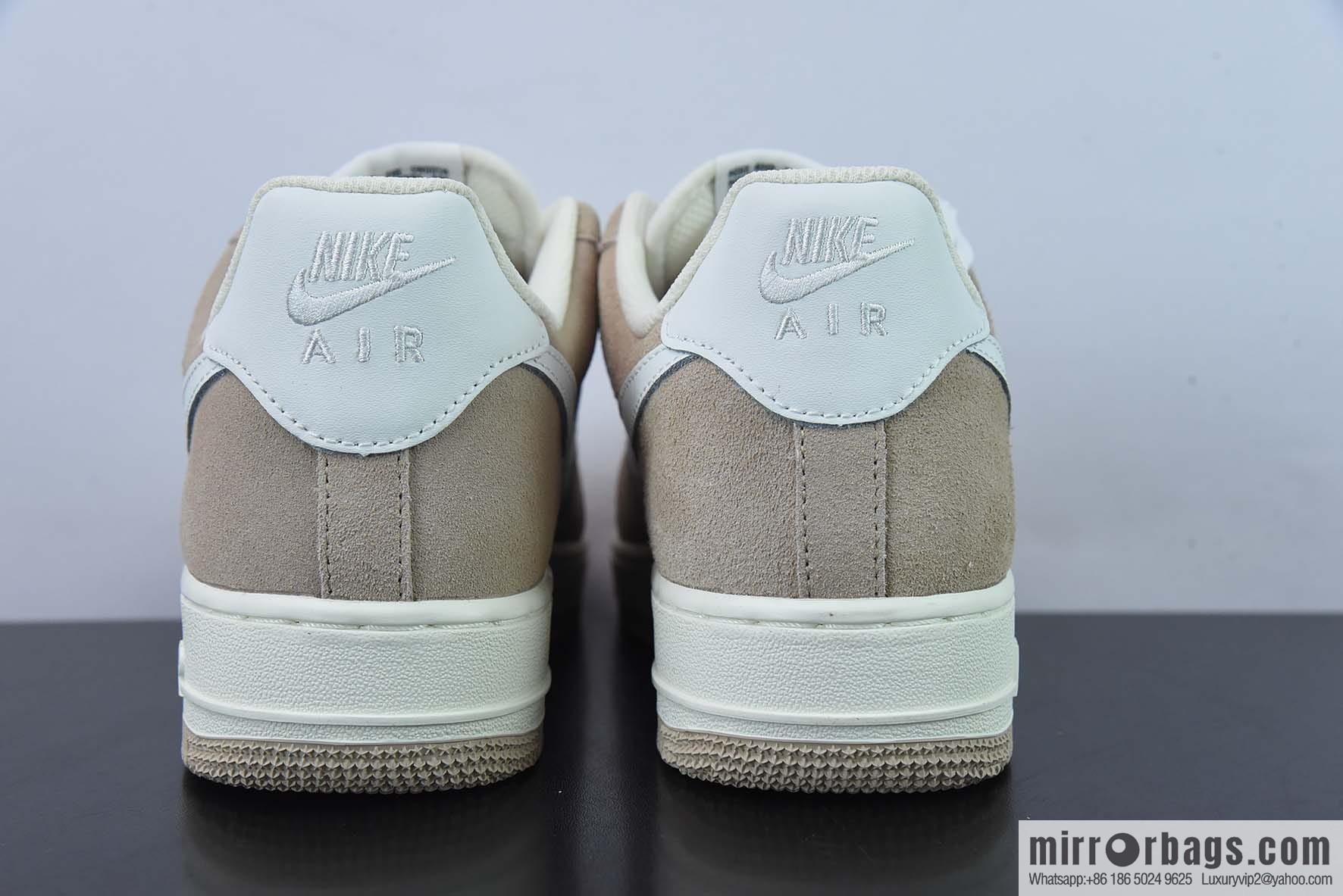 Nike Air Force 1 Low '07 Suede, White Brown, Wheat color scheme Air Force No. 1 Low Top Casual Board Shoes Item Number: LZ6699-522