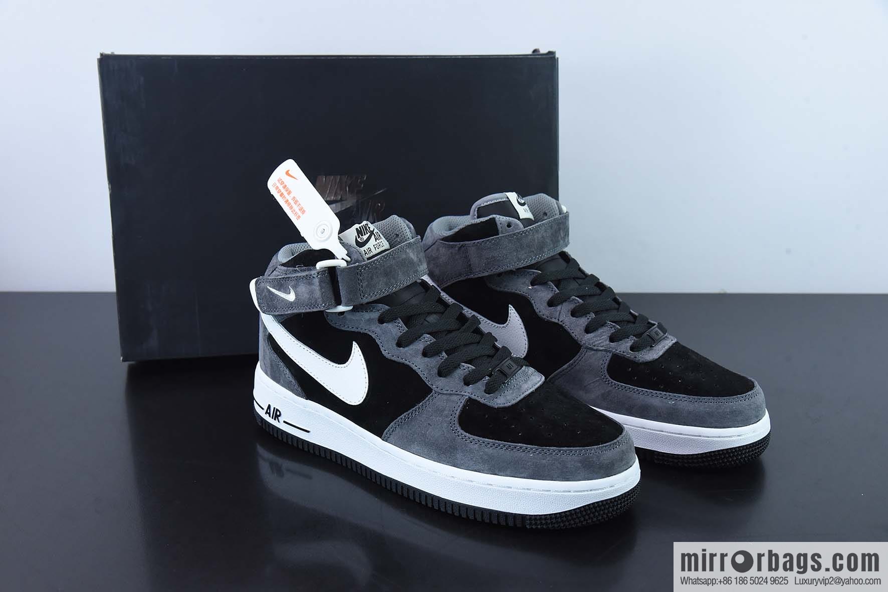 Nike Air Force 1 MID '07 all suede, dark gray color scheme Air Force One medium help item number: QT3369-996