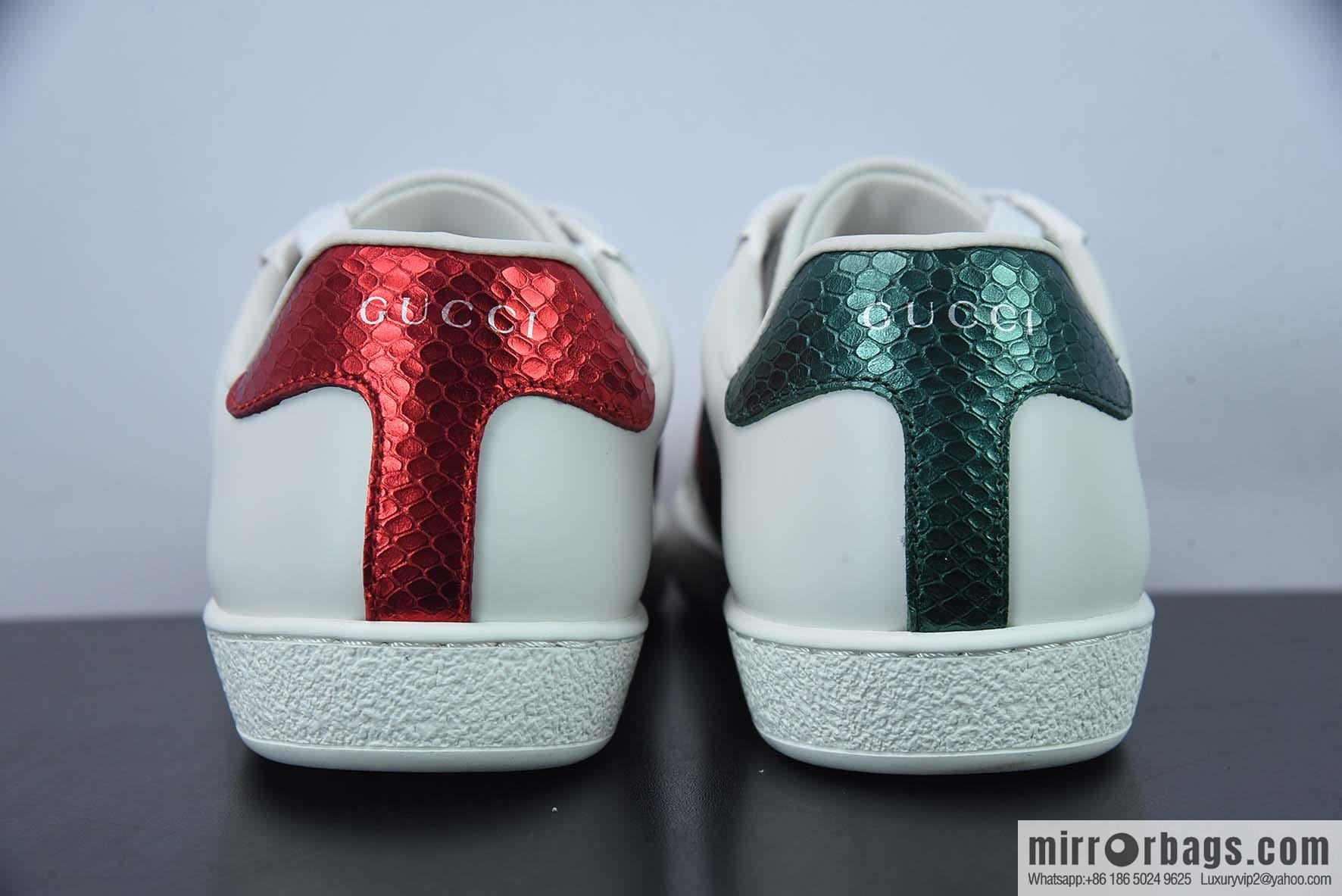 Gucci Gucci white shoes series, classic little bee low-top casual board shoes