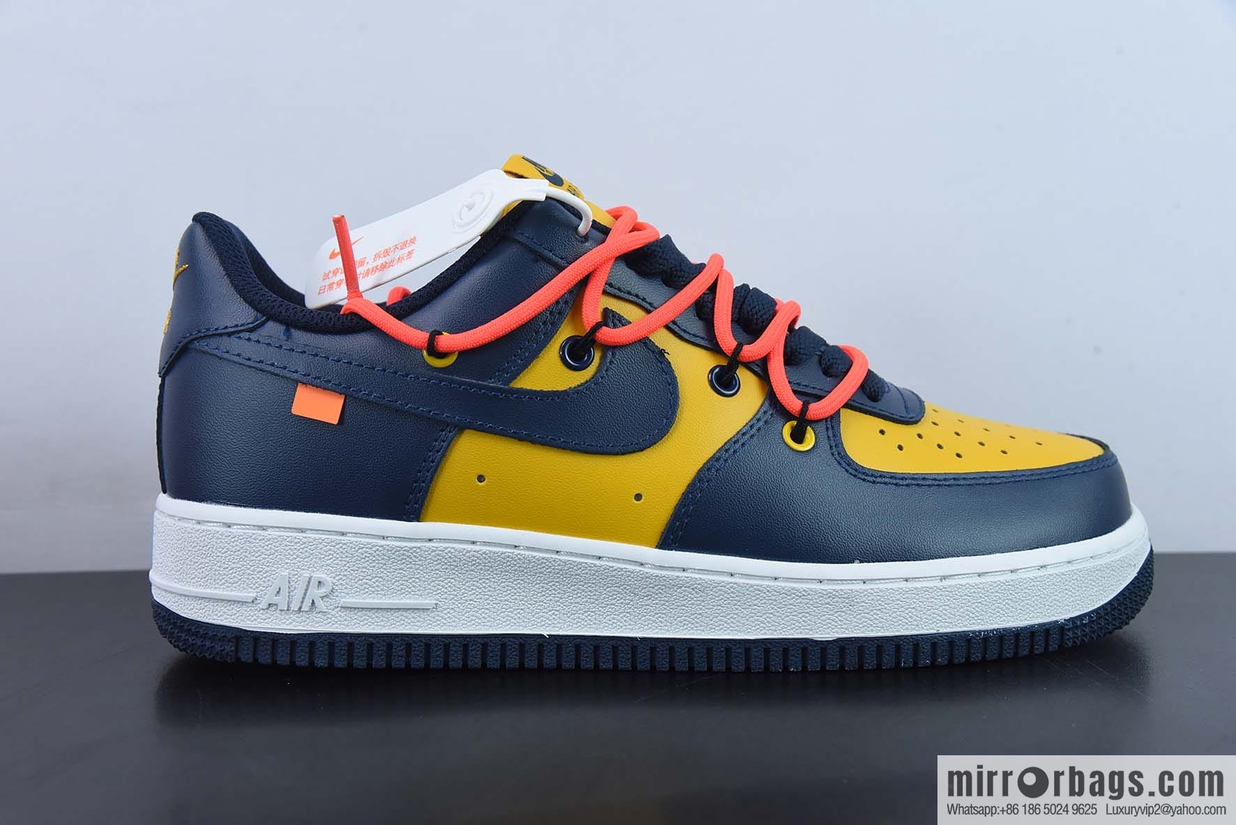 Nike Air Force 1 '07 Low Yellow and Blue Strap Deconstruction, Air Force One Leisure Sports Board Shoes Item Number: CV1724-116