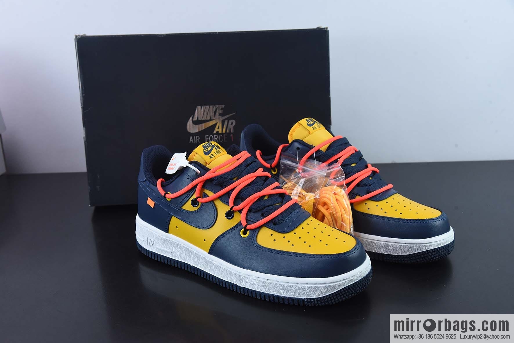 Nike Air Force 1 '07 Low Yellow and Blue Strap Deconstruction, Air Force One Leisure Sports Board Shoes Item Number: CV1724-116