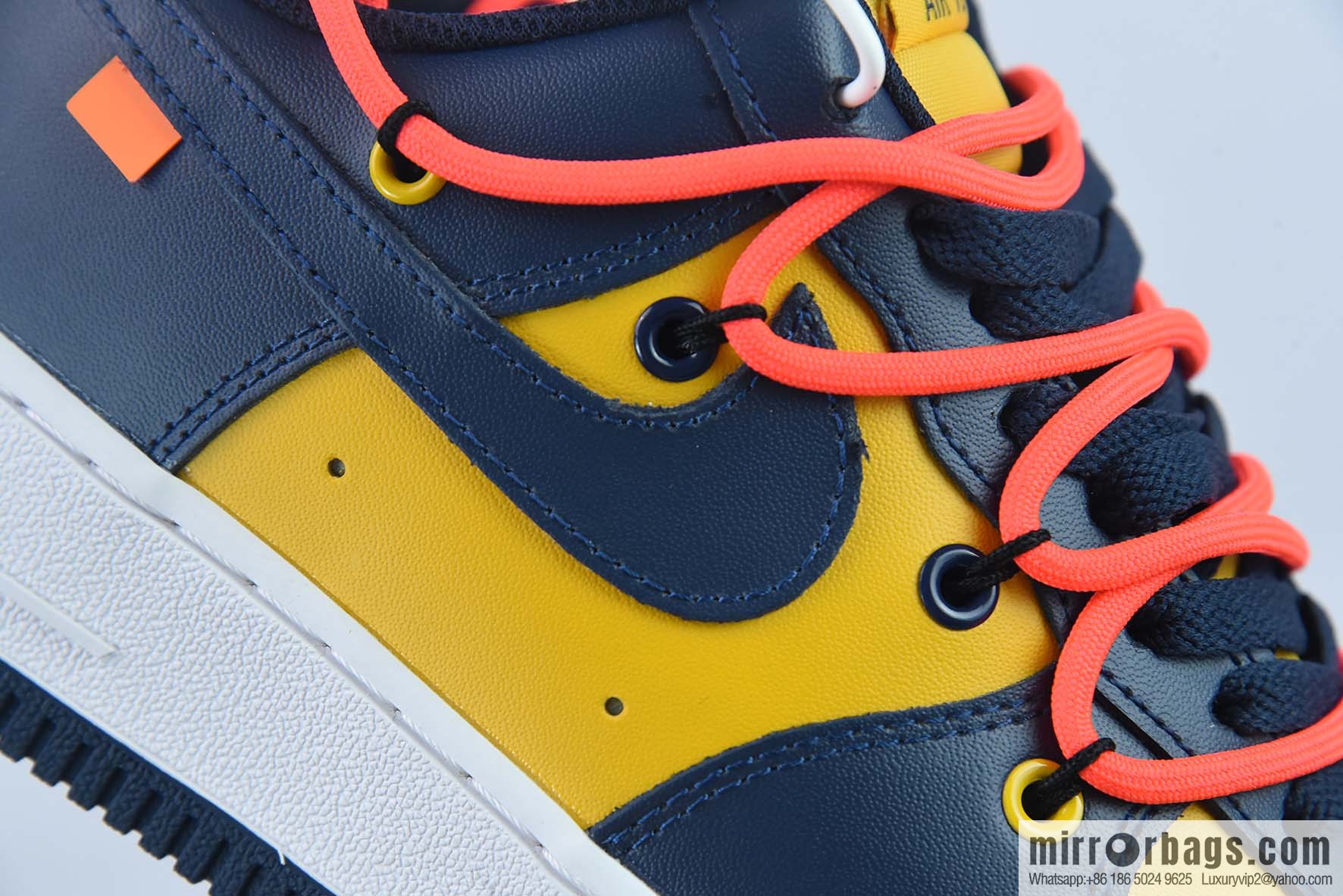 Nike Air Force 1 '07 Low Yellow and Blue Strap Deconstruction, Air Force One Leisure Sports Board Shoes Item Number: CV1724-116