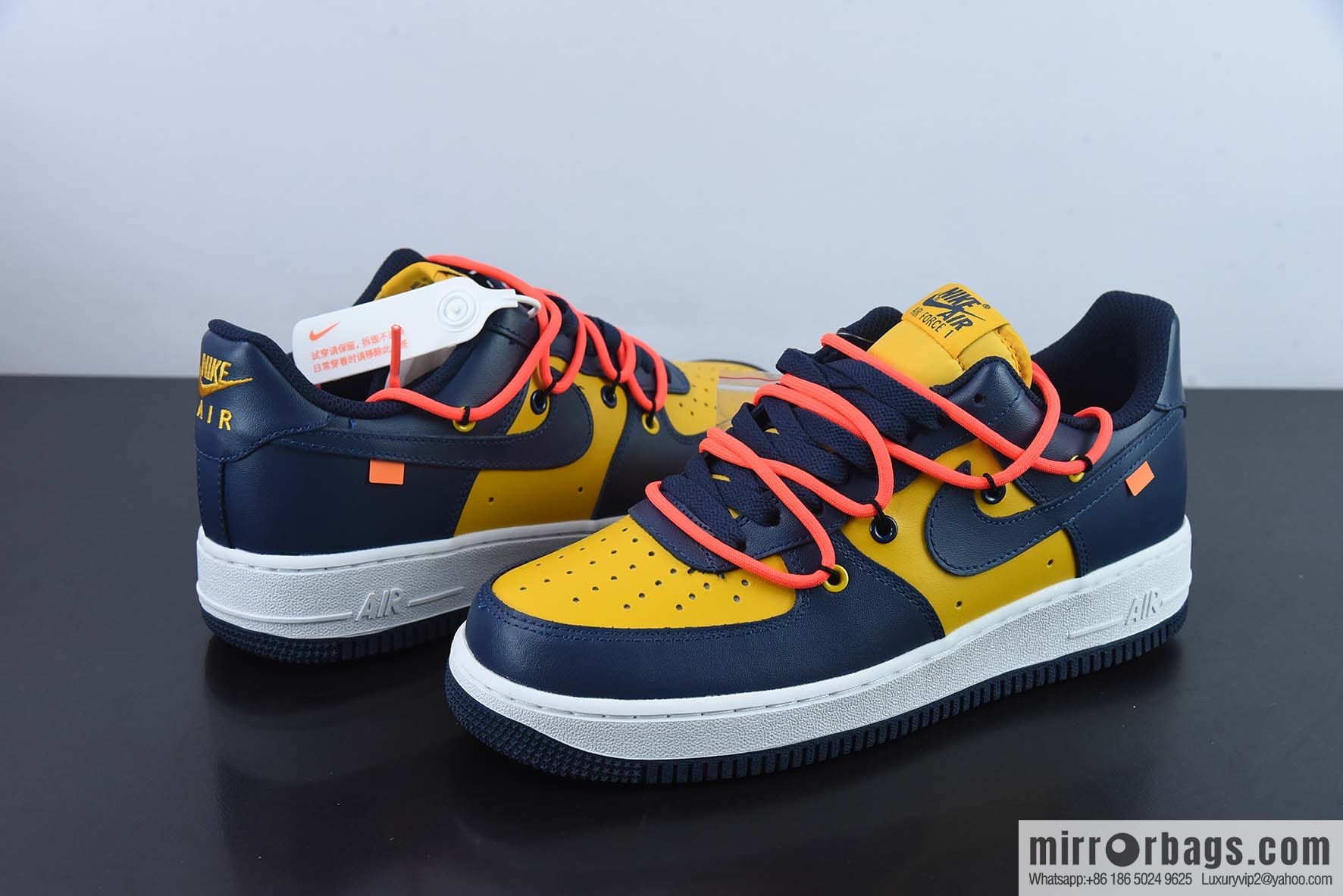 Nike Air Force 1 '07 Low Yellow and Blue Strap Deconstruction, Air Force One Leisure Sports Board Shoes Item Number: CV1724-116