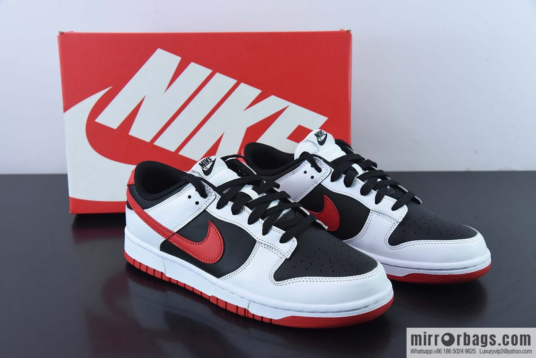 Nike Dunk Low Nike, low-top Vintage casual shoes white, black and red, item number FD9762-061