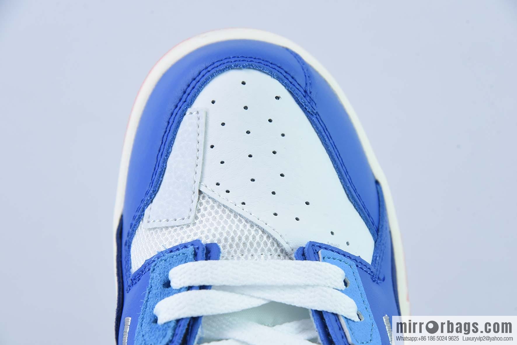 Nk Dunk Scrap Splicing Stitching Low Top Skating Shoes Blue White Orange Knicks Stitching Monster, Item Number: DM0128-100