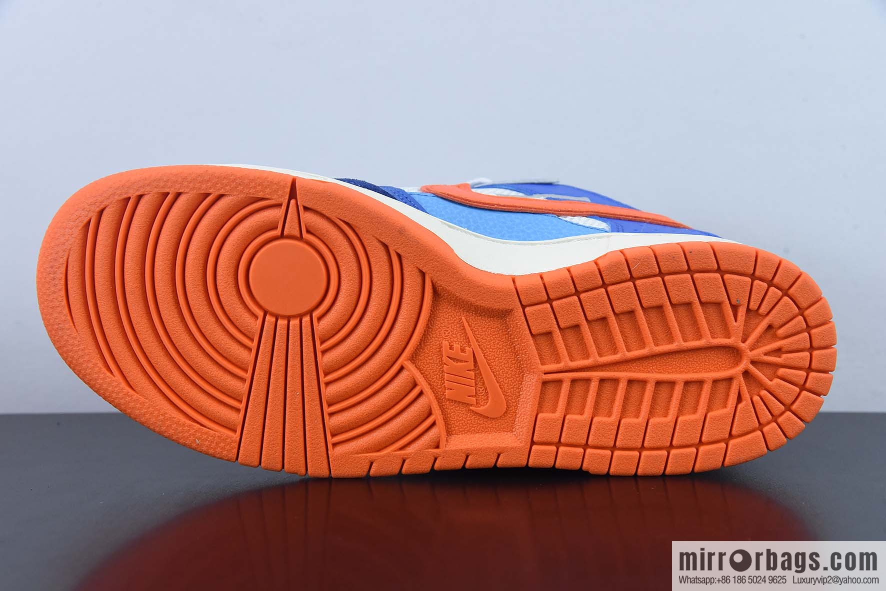 Nk Dunk Scrap Splicing Stitching Low Top Skating Shoes Blue White Orange Knicks Stitching Monster, Item Number: DM0128-100