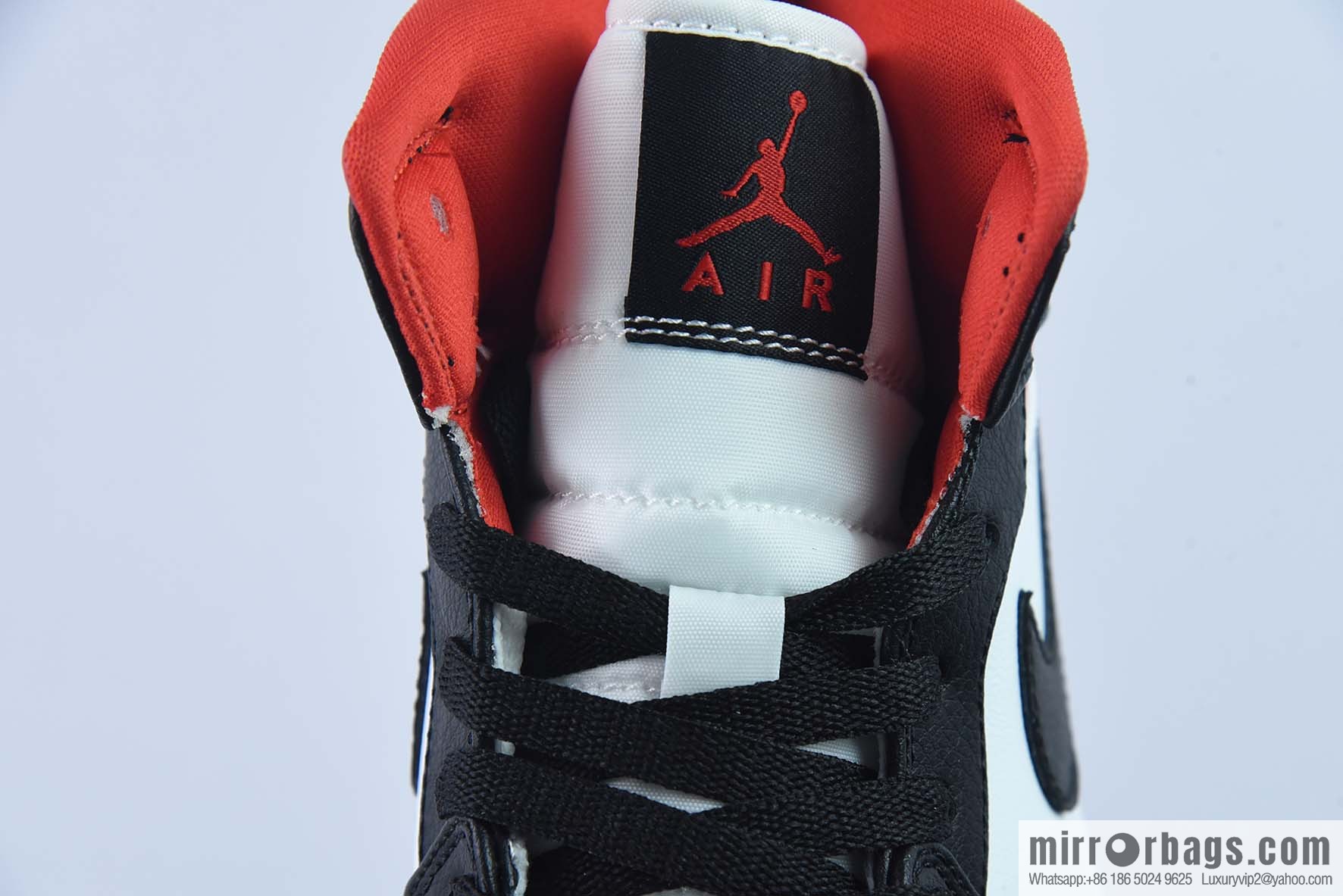 Air Jordan 1 Mid AJ1 Joe 1 prohibited from reselling black and white red, middle help basketball shoes item number: BQ6472-061