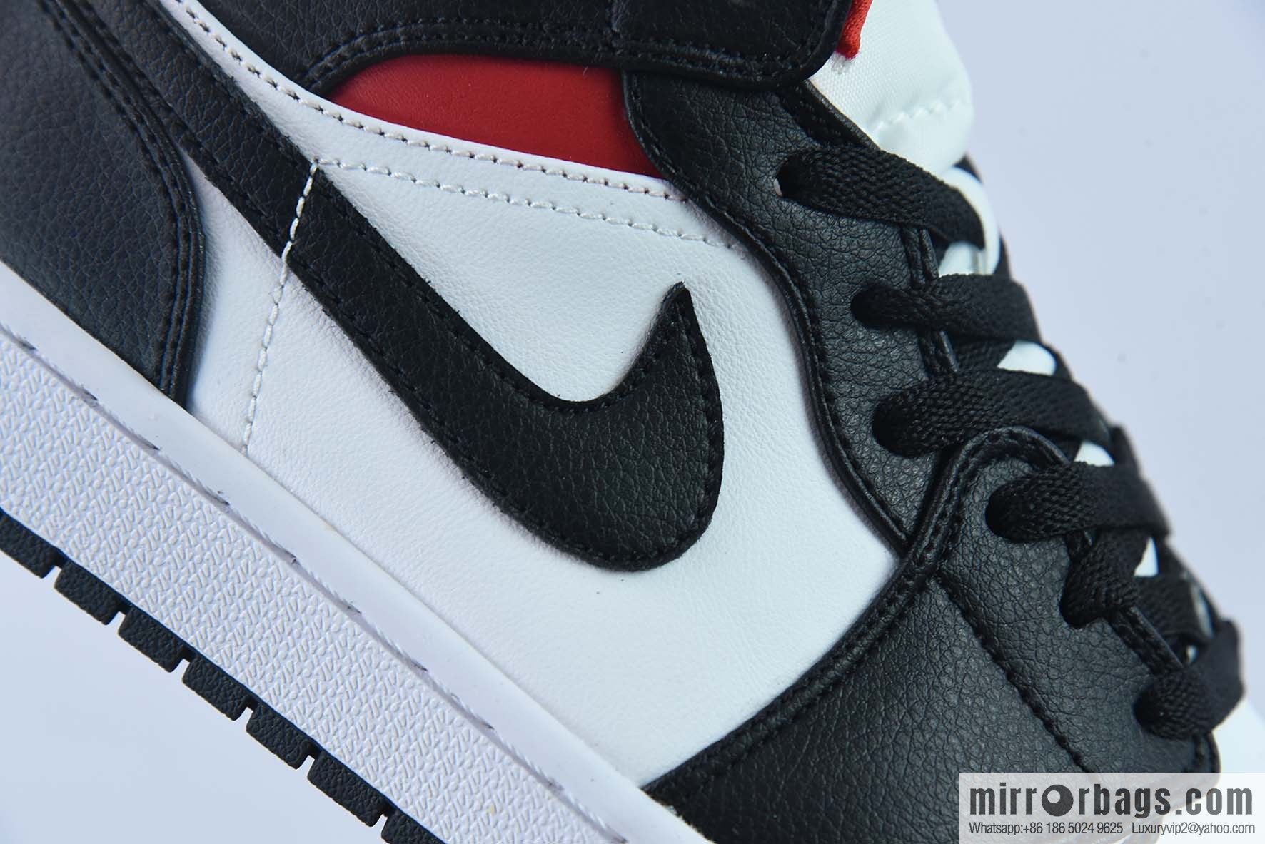 Air Jordan 1 Mid AJ1 Joe 1 prohibited from reselling black and white red, middle help basketball shoes item number: BQ6472-061