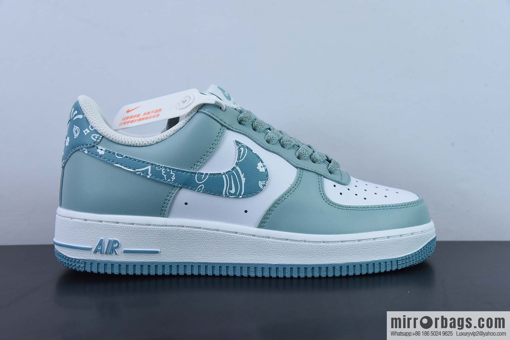Nike Air Force 1 Low '07 white blue cashew flower color scheme Air Force No. 1 low-top casual board shoes Item number: XM9612-092