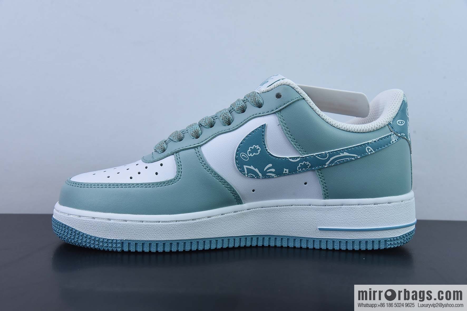 Nike Air Force 1 Low '07 white blue cashew flower color scheme Air Force No. 1 low-top casual board shoes Item number: XM9612-092