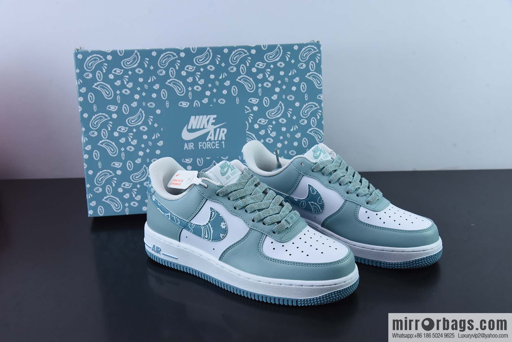 Nike Air Force 1 Low '07 white blue cashew flower color scheme Air Force No. 1 low-top casual board shoes Item number: XM9612-092