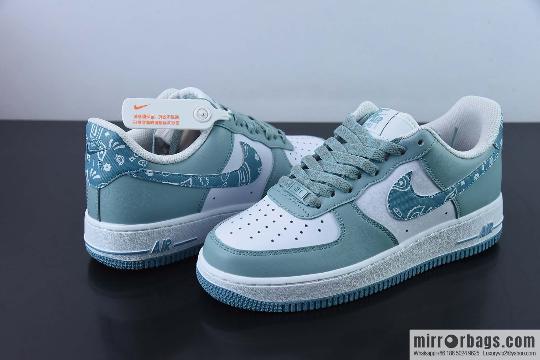 Nike Air Force 1 Low '07 white blue cashew flower color scheme Air Force No. 1 low-top casual board shoes Item number: XM9612-092
