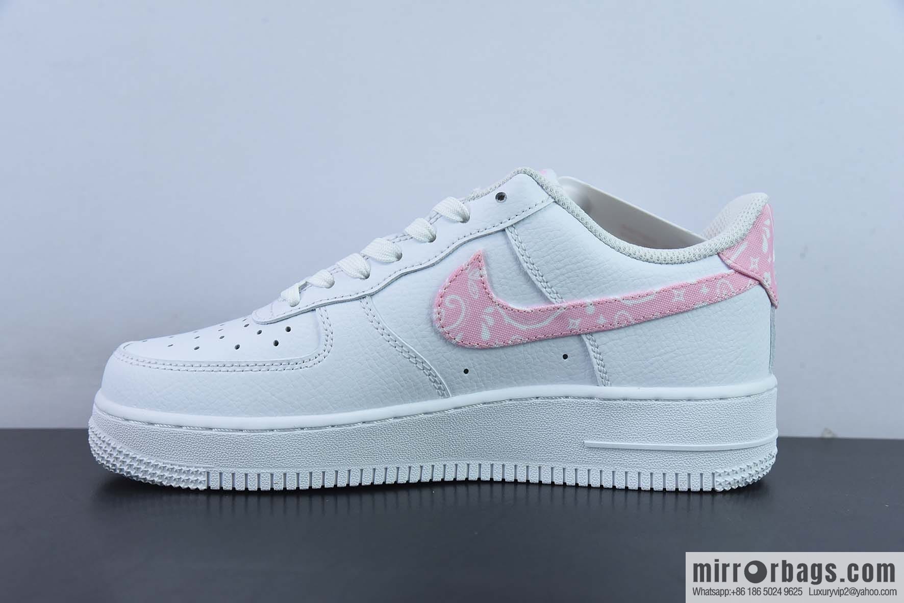 Nike Air Force 1 '07 Low White Pink Cashew Flower, Air Force No. 1 Low Top Leisure Sports Board Shoes Item Number: DJ9942-106