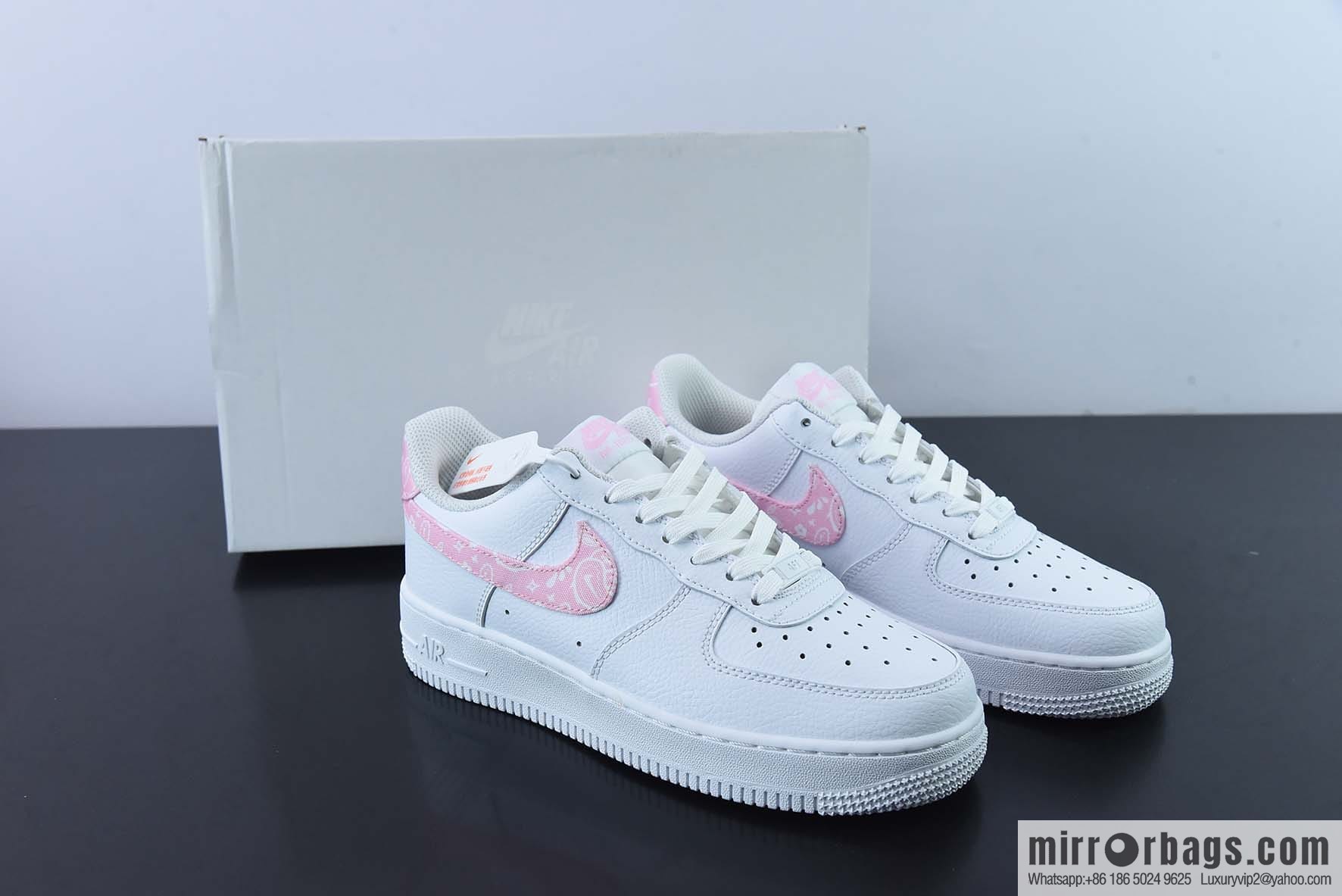 Nike Air Force 1 '07 Low White Pink Cashew Flower, Air Force No. 1 Low Top Leisure Sports Board Shoes Item Number: DJ9942-106