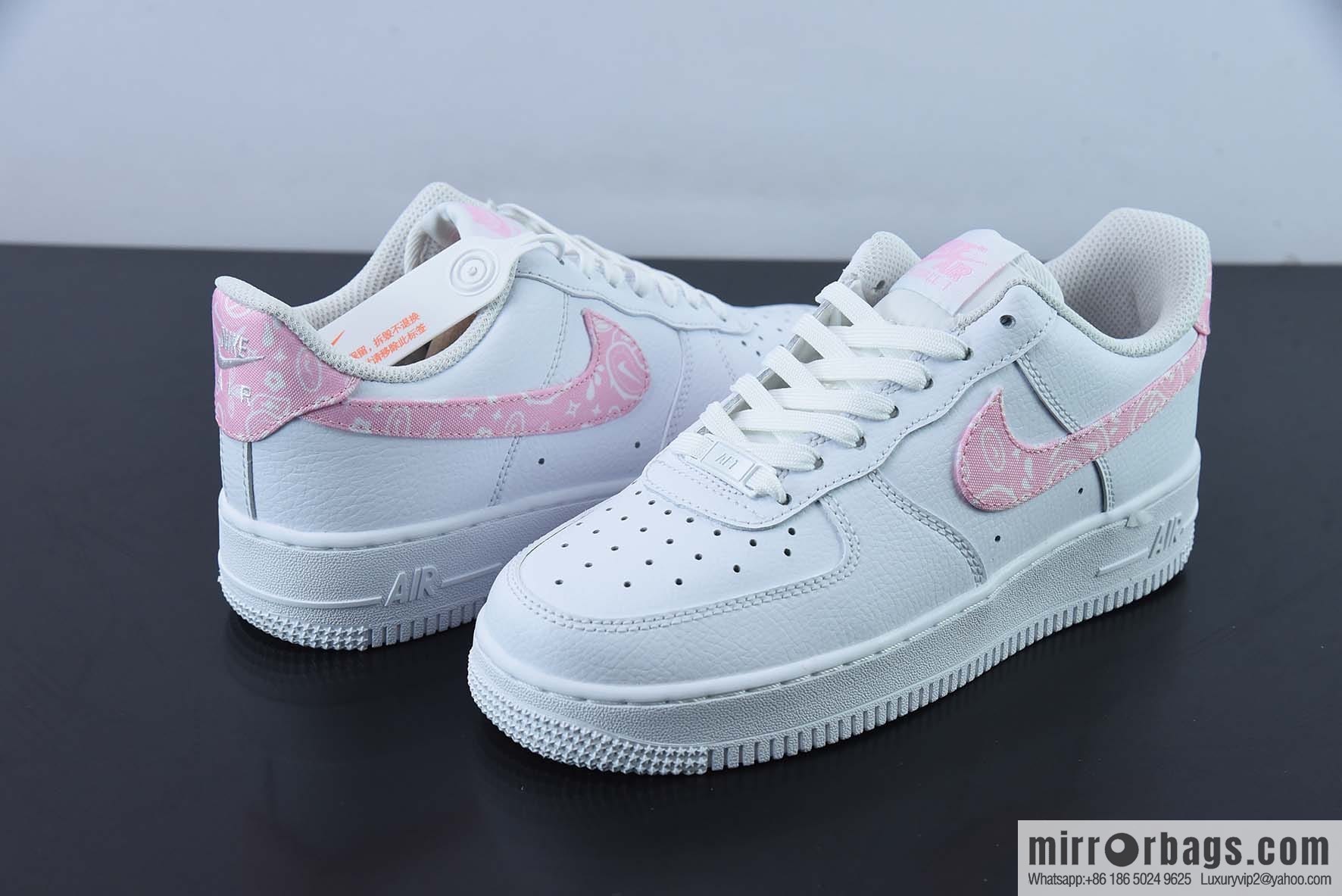 Nike Air Force 1 '07 Low White Pink Cashew Flower, Air Force No. 1 Low Top Leisure Sports Board Shoes Item Number: DJ9942-106