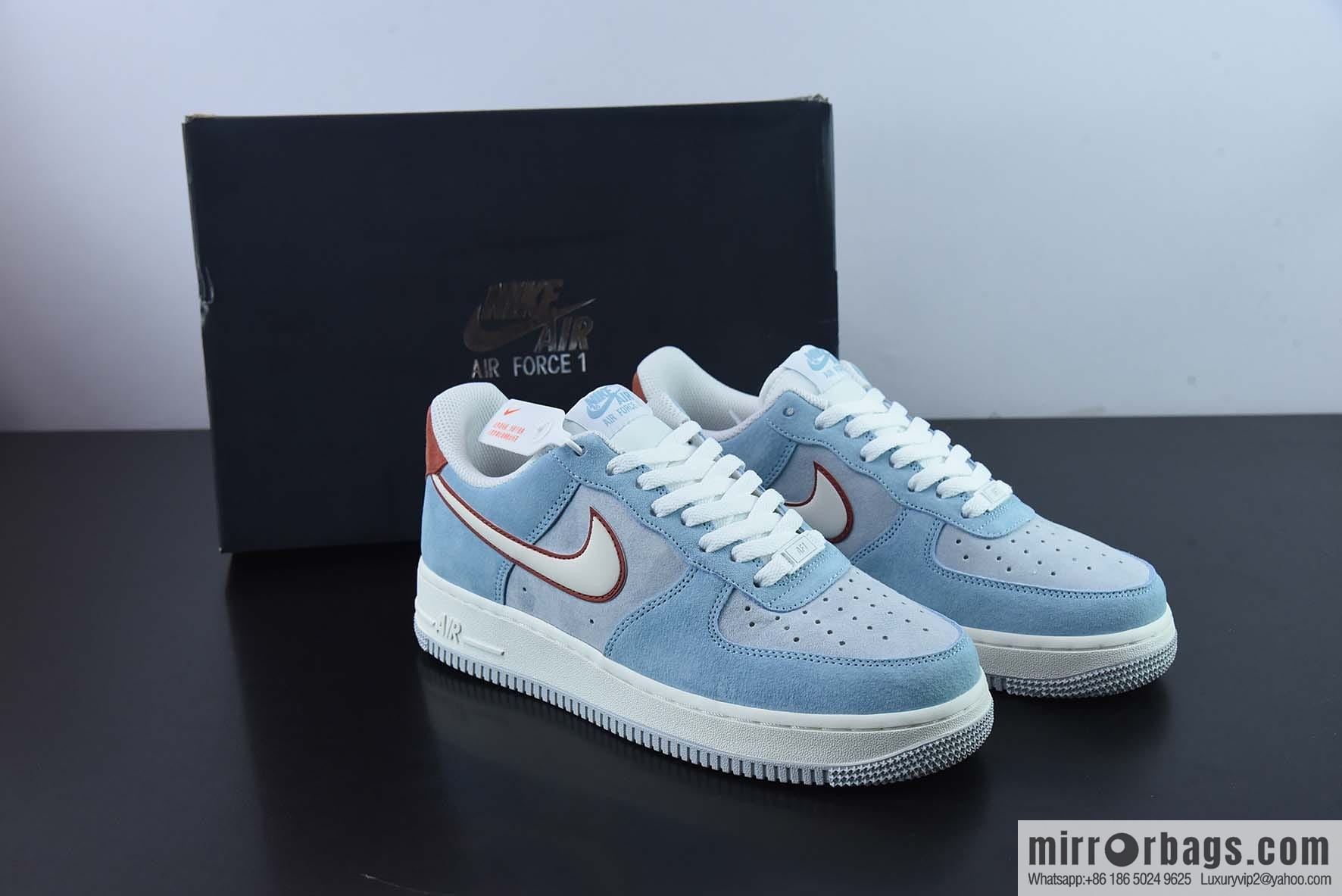 NK Air Force 1 '07 Low burgundy blue color scheme Air Force No. 1 low-top casual board shoes, item number: LZ6699-521
