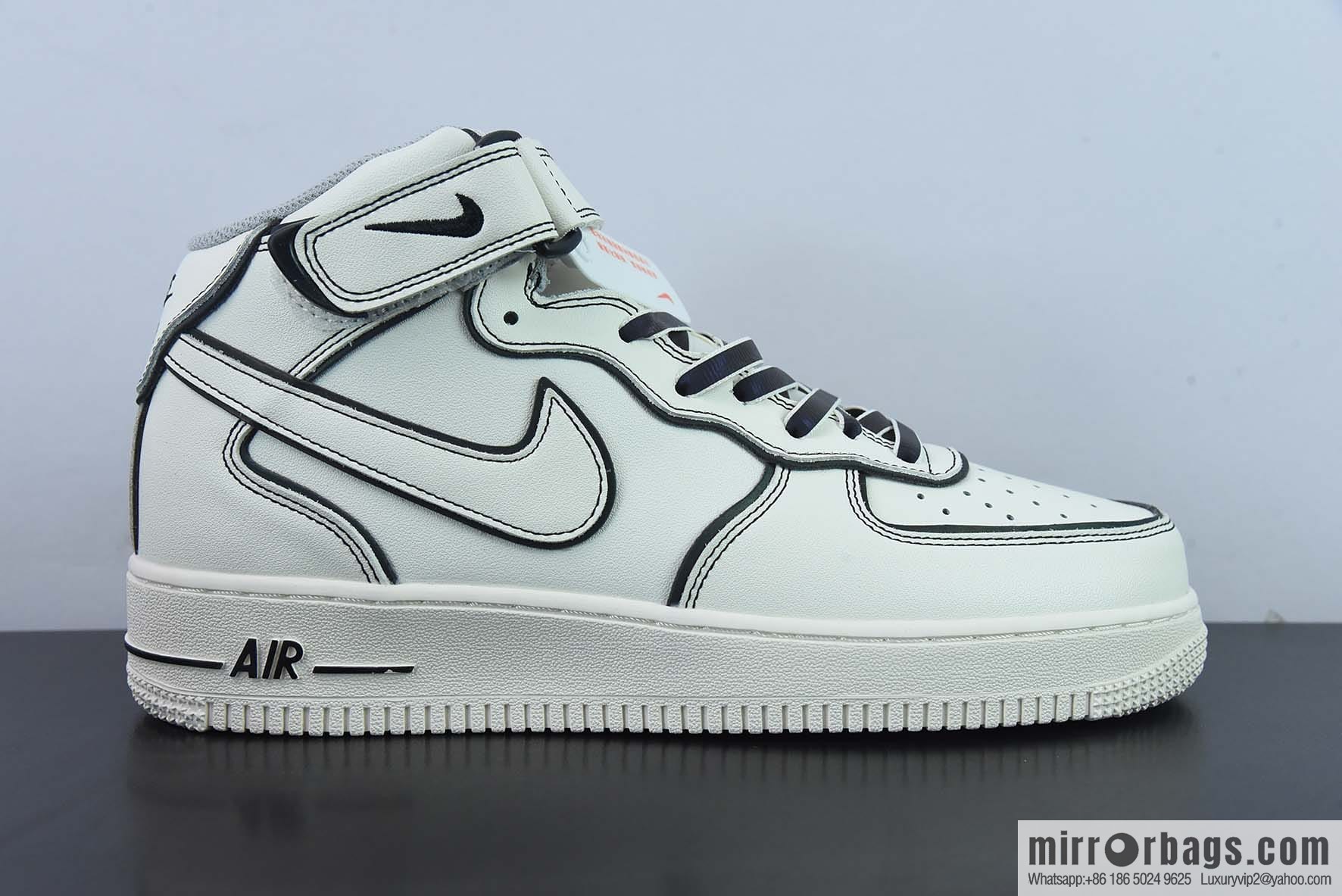 NK Air Force 1 '07 Mid Laser Beige 3M Reflective Medium Help Casual Sports Board Shoes, Item Number: AQ2898-008