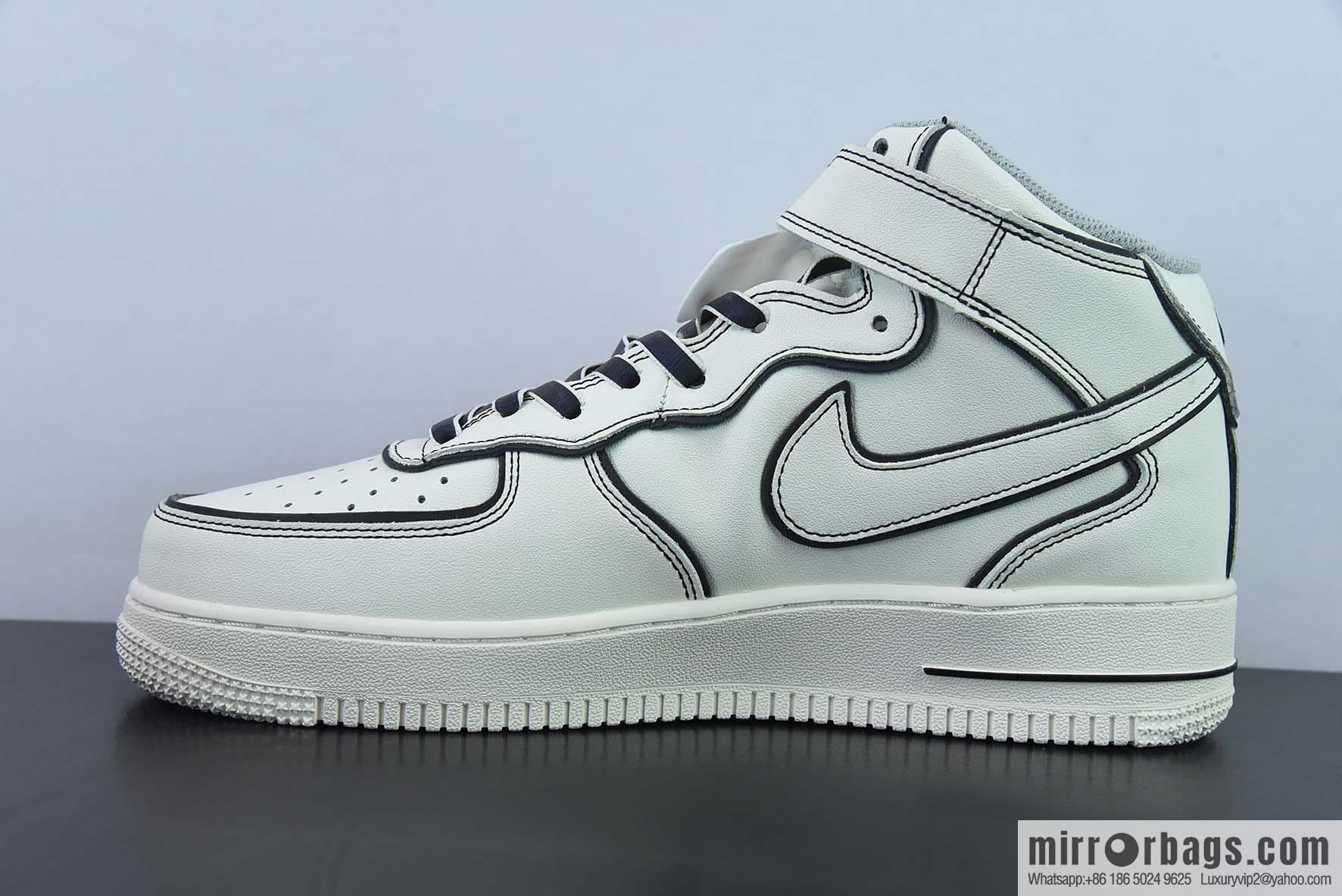 NK Air Force 1 '07 Mid Laser Beige 3M Reflective Medium Help Casual Sports Board Shoes, Item Number: AQ2898-008