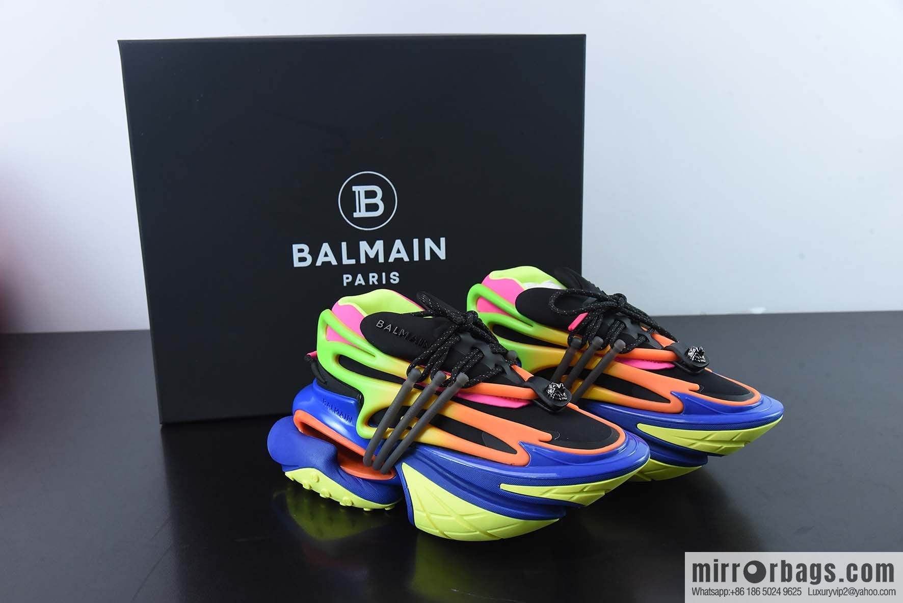 Balenciaga/Balenciaga, Balmain, Unicorn Vintage Daddy Shoes/Rainbow