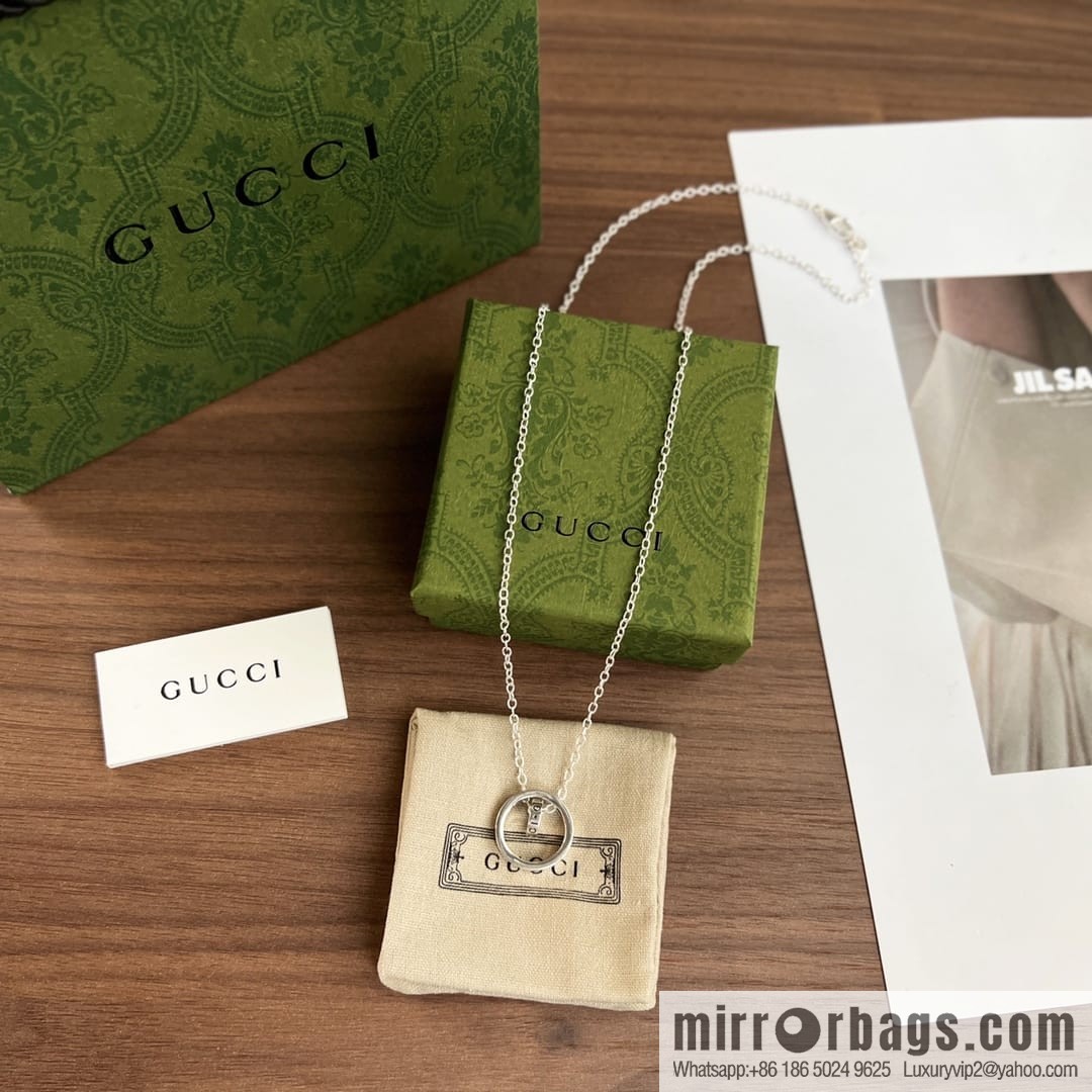 New Gucci Gucci His & Hers double ring necklace
