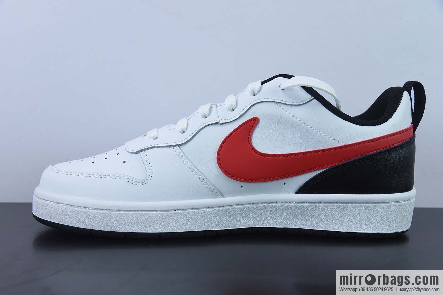 NK Court Borough Low 2 white black red, low top versatile breathable casual sports shoes, item number: BQ5448-110