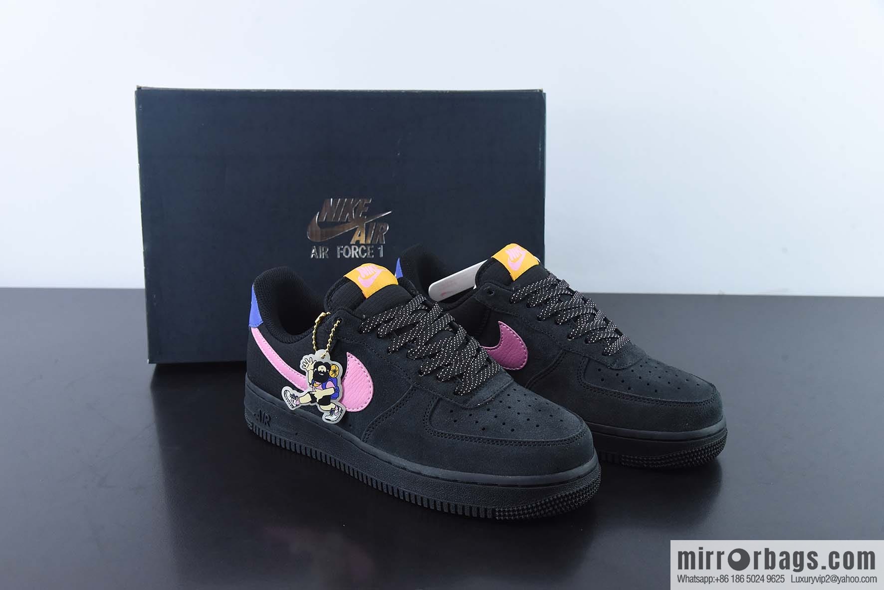 NIKE Air Force 1 '07 black powder joint name, joint name Air Force No. 1 low-top sports and leisure board shoes, item number: CD0887-001