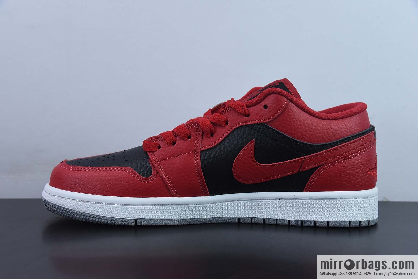 Air Jordan AJ1 Low Top Series, Red Grey Yin Yang Low Top Casual Board Shoes, Item Number: DR0502-600