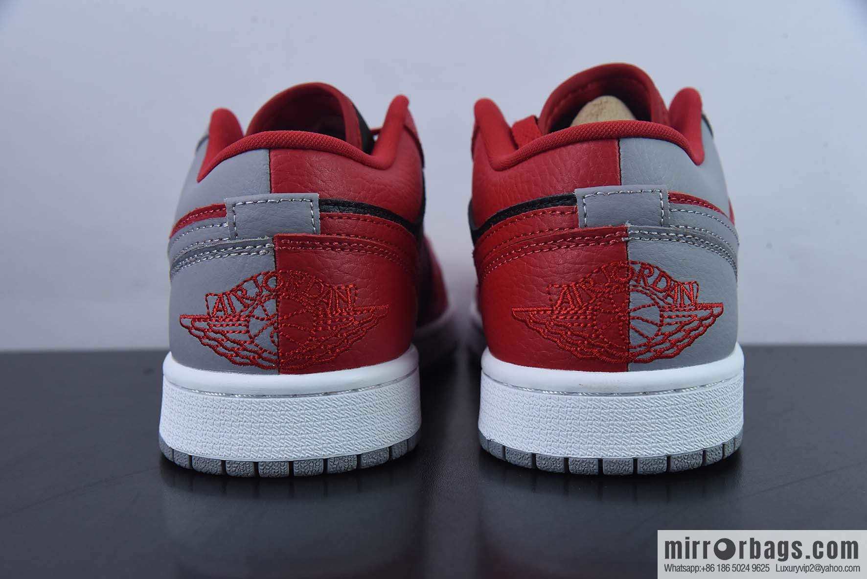Air Jordan AJ1 Low Top Series, Red Grey Yin Yang Low Top Casual Board Shoes, Item Number: DR0502-600