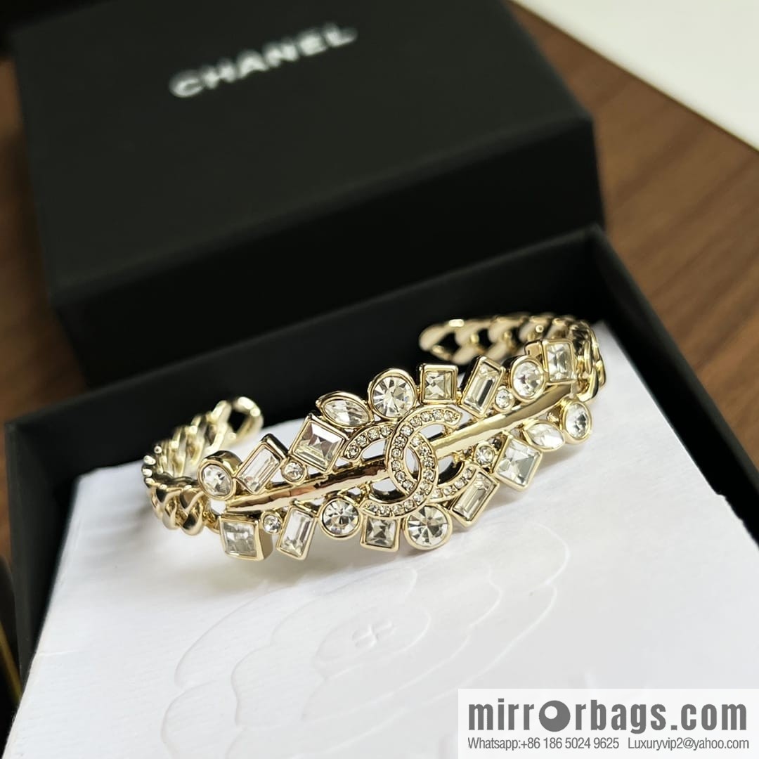 New ☑️ CHANEL Chanel Double C Full Diamond Opening Bracelet