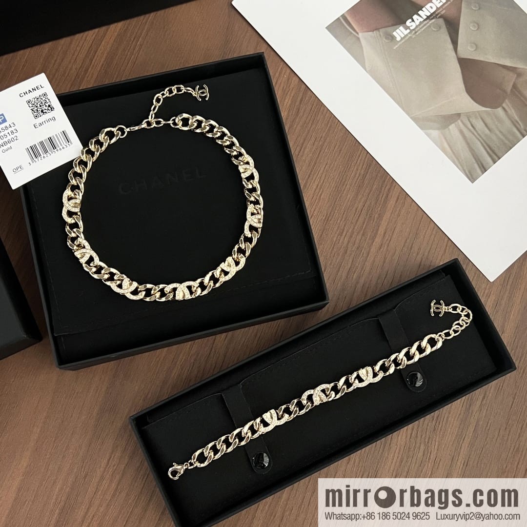 New ☑️ CHANEL Chanel semi-double c chain strap bracelet necklace