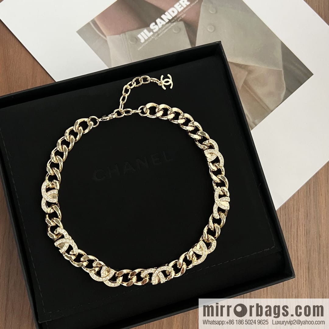 New ☑️ CHANEL Chanel semi-double c chain strap bracelet necklace