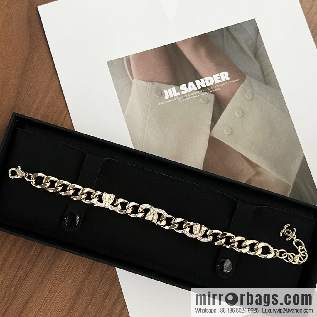 New ☑️ CHANEL Chanel semi-double c chain strap bracelet necklace