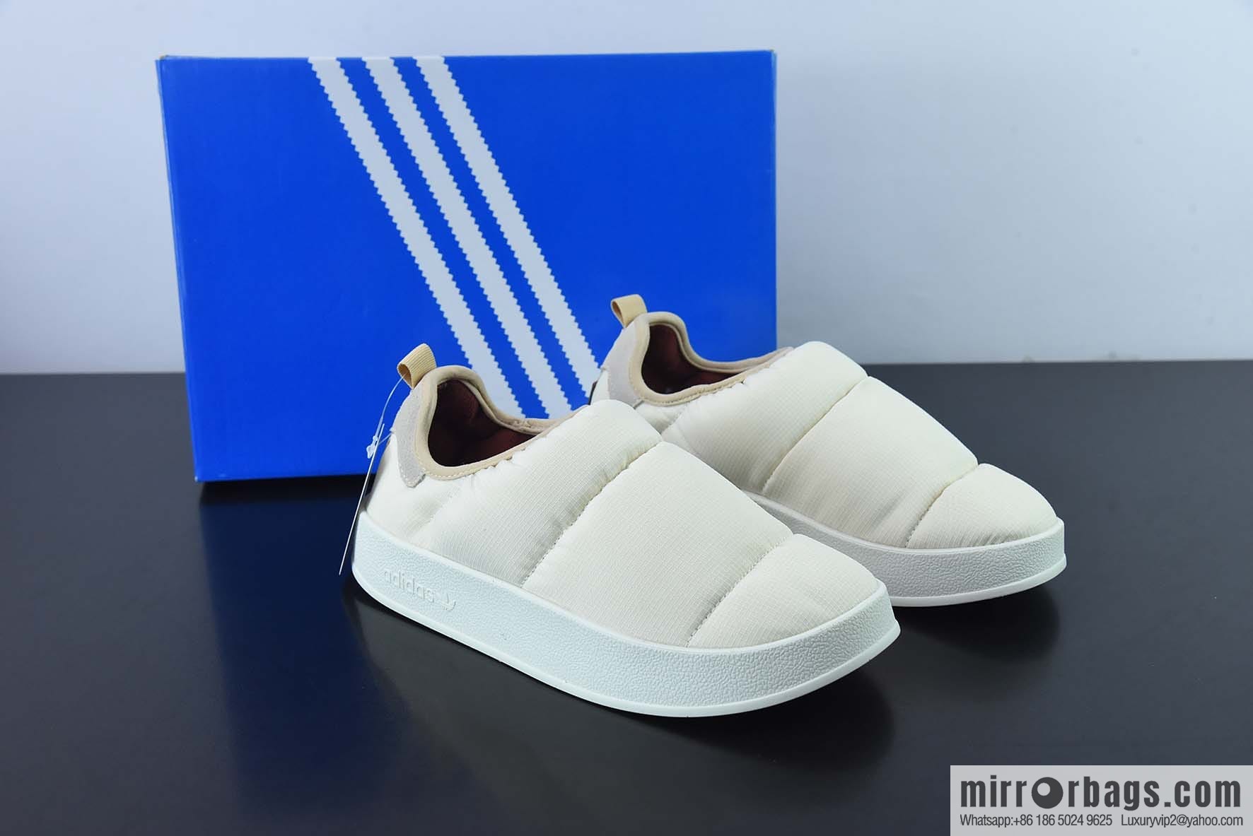 AD Originals Puffylette socks bread shoes Adi 2022 autumn and winter new warm one-pedal board shoes, item number: HR1481