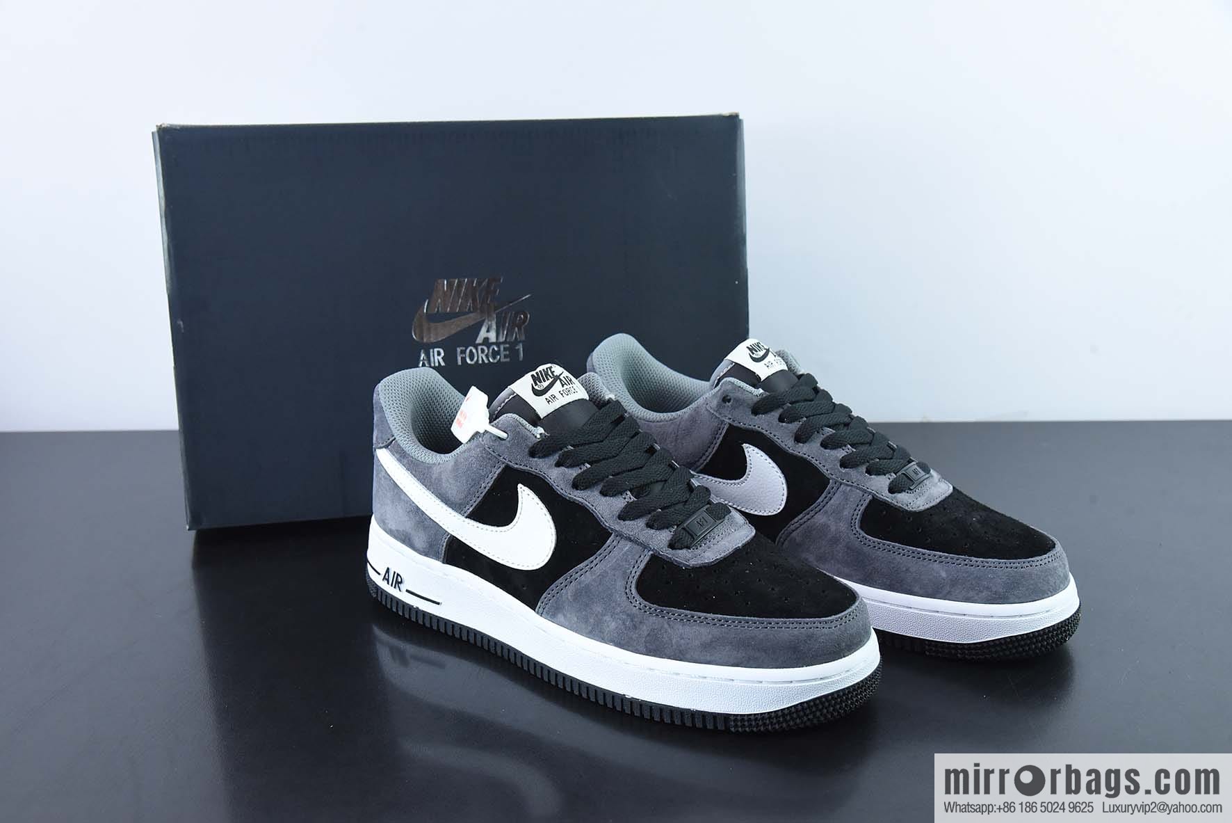Nike Air Force 1 Low '07 suede, dark gray color scheme Air Force One low-top casual sneakers Item number: NT9966-336