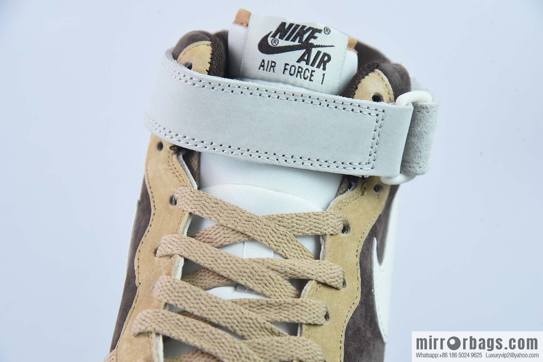 Nike Air Force 1 MID '07 Suede, coffee bean color scheme Air Force One mid-top casual board shoe item number: AL6896-556