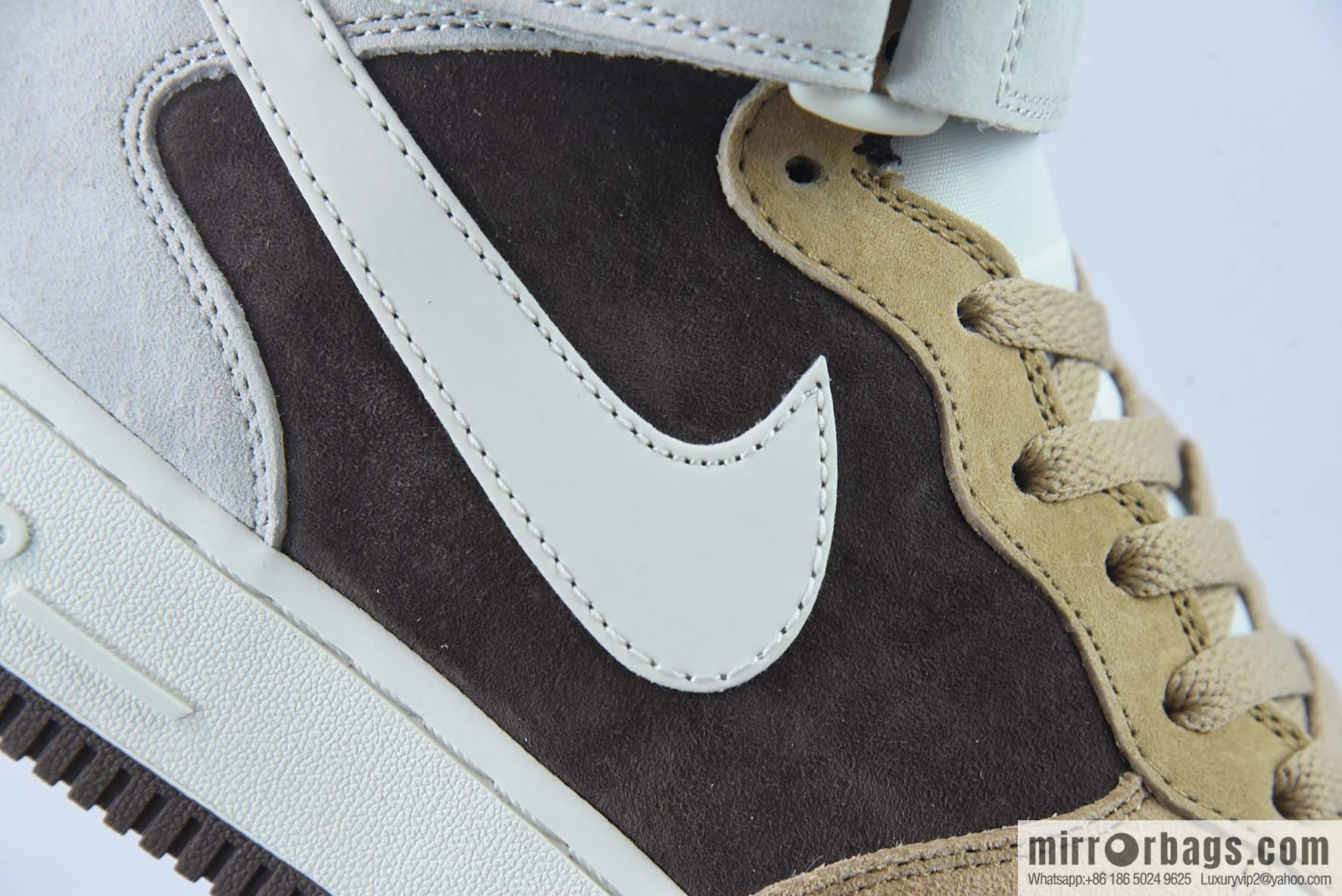 Nike Air Force 1 MID '07 Suede, coffee bean color scheme Air Force One mid-top casual board shoe item number: AL6896-556