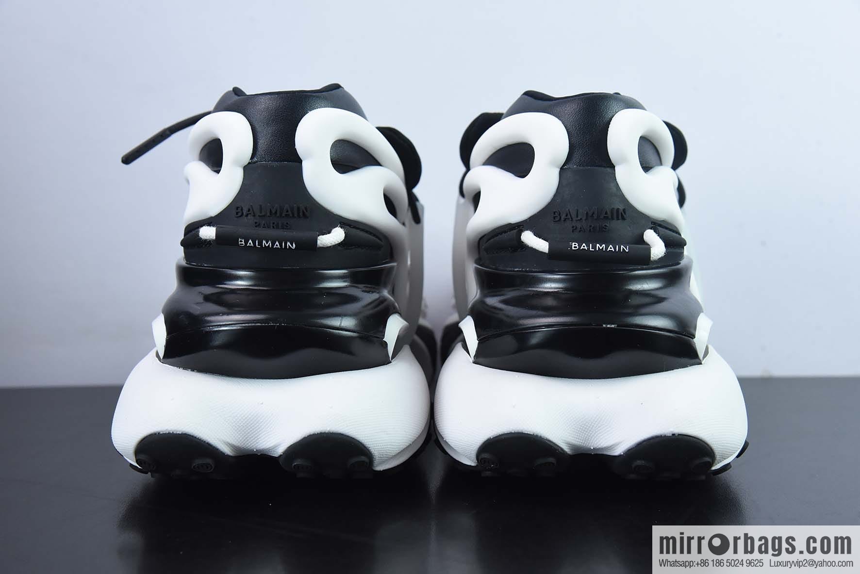 BALMAIN, Unicorn Vintage Daddy Shoes/Black and White
