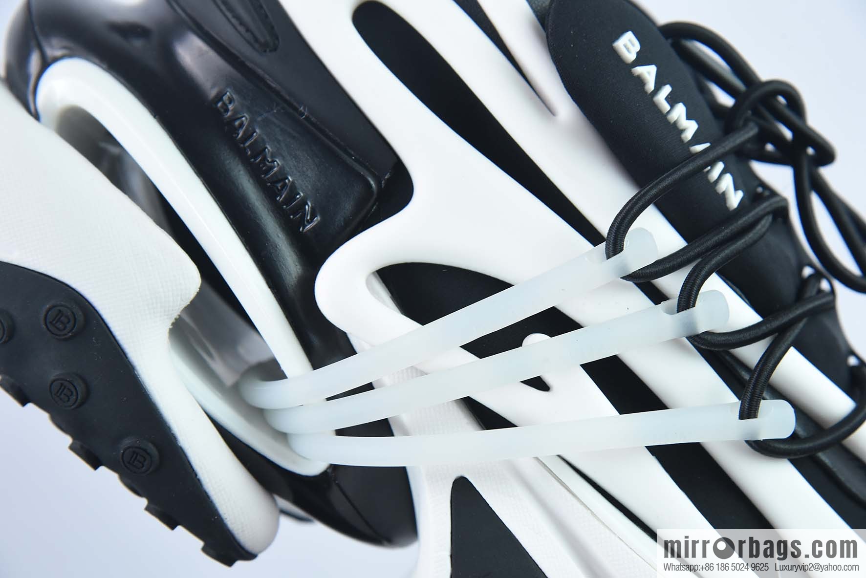 BALMAIN, Unicorn Vintage Daddy Shoes/Black and White